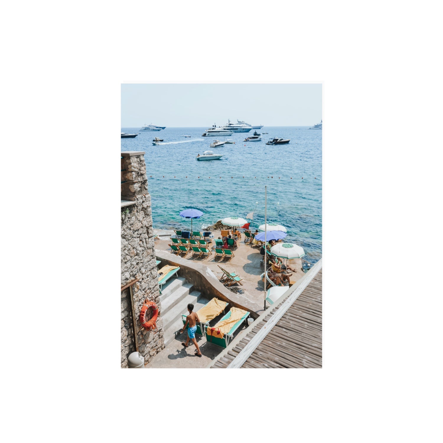 Canzone di Capri Capri Italian beach wall art A2, 59.4 x 42 cm unframed fine art print
