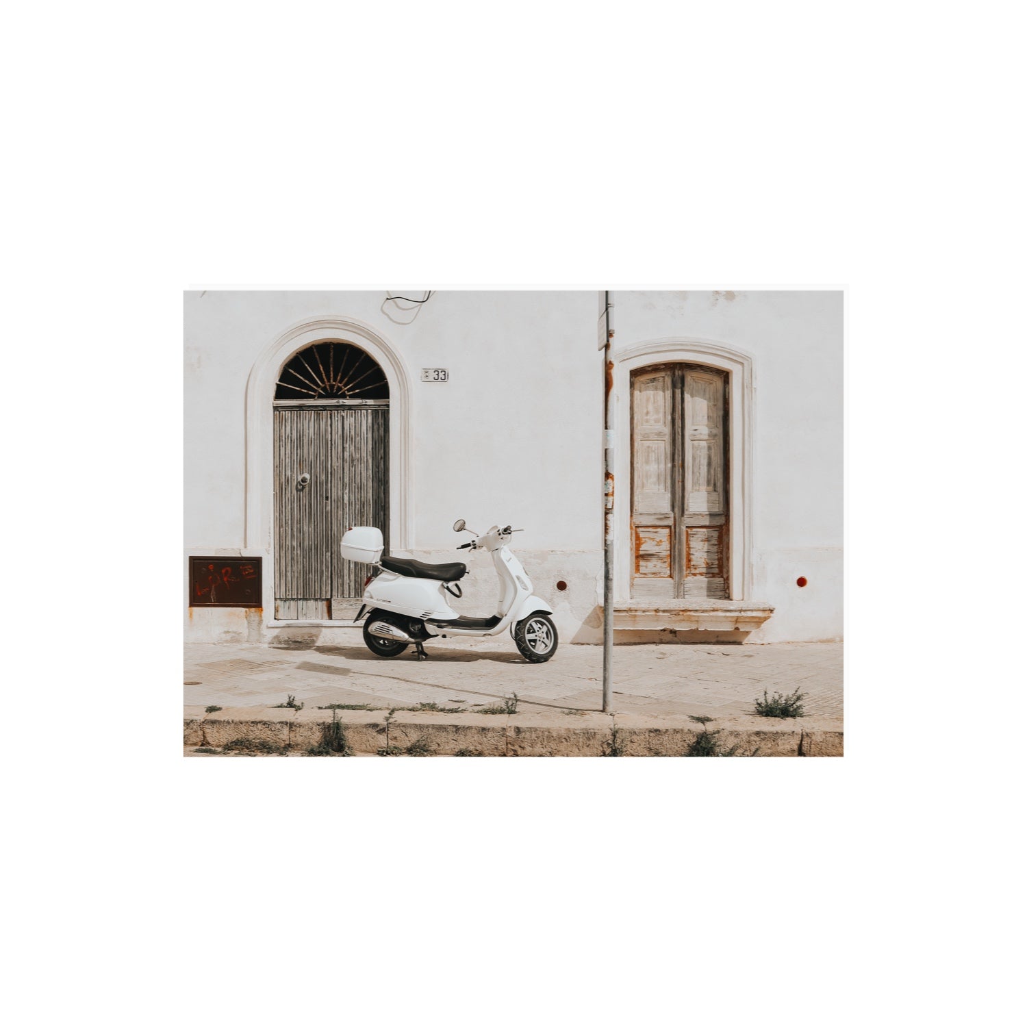 Vespa Nostalgia Puglia Italian wall art A2, 59.4 x 42 cm unframed fine art print