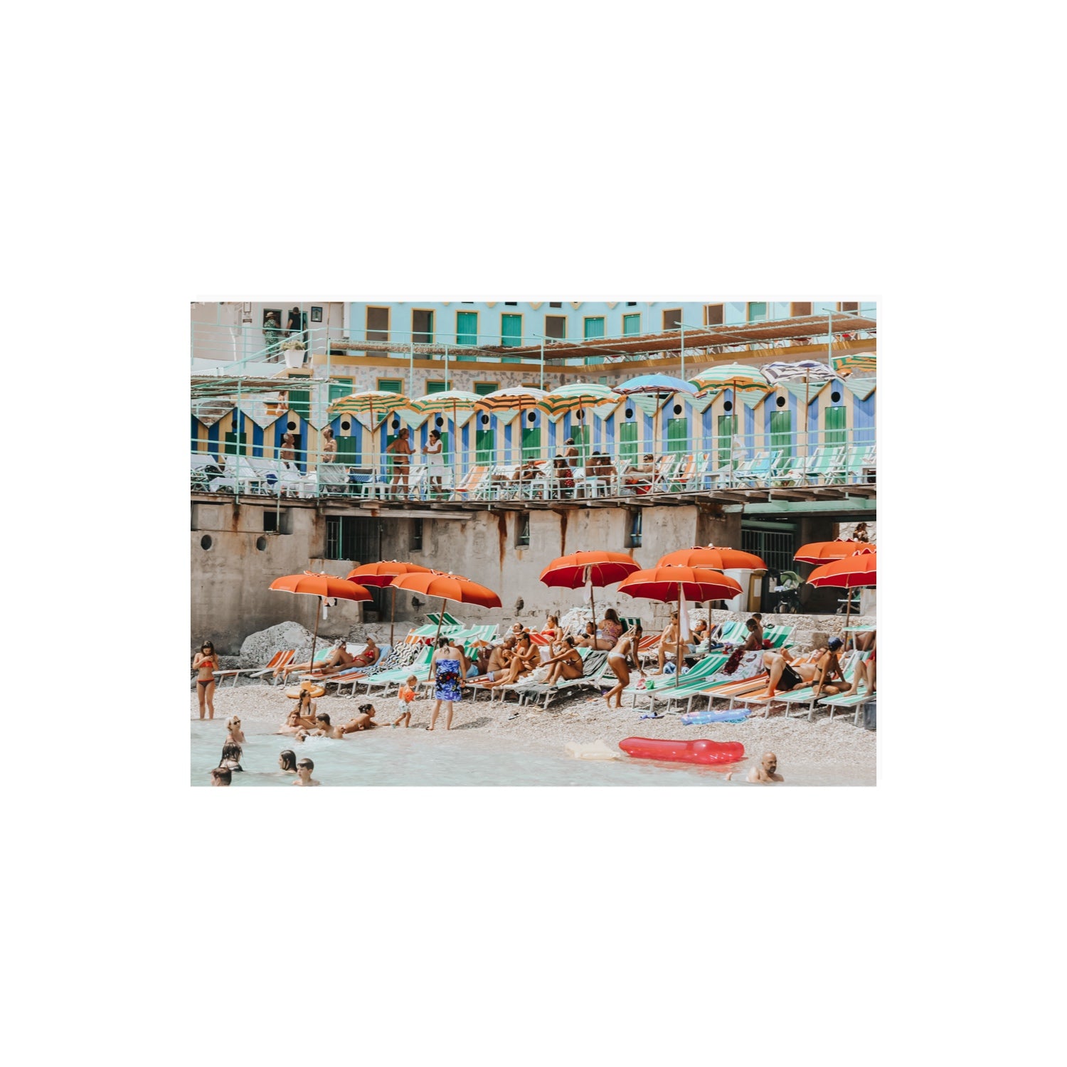 Umbrella Fiesta fine art print, Capri, Italy, A2 · 59.4 x 42 cm, Unframed, Fine Art Print