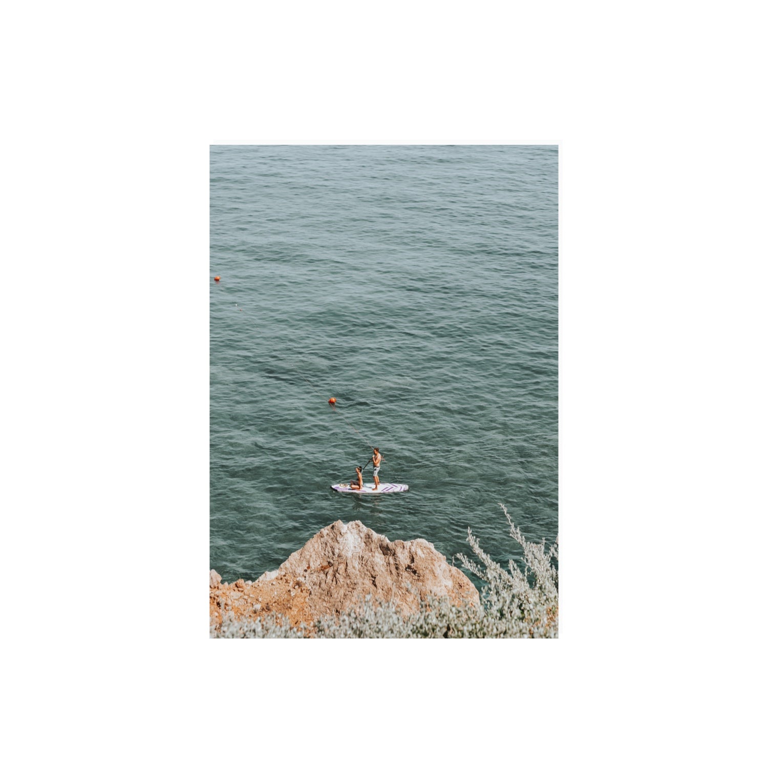 Into The Vibe Without Getting Wet Tuscany coastal wall art A2, 59.4 x 42 cm unframed fine art print