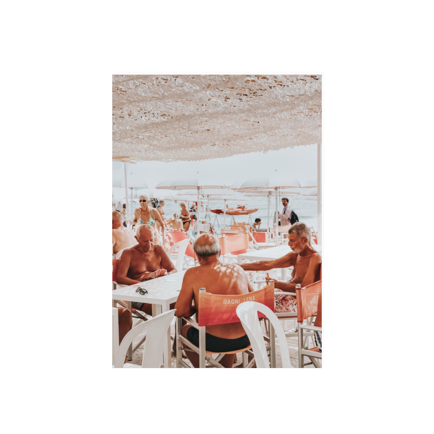 The Players fine art print, Alassio, Italy, 70 x 50 cm, Unframed, Fine Art Print