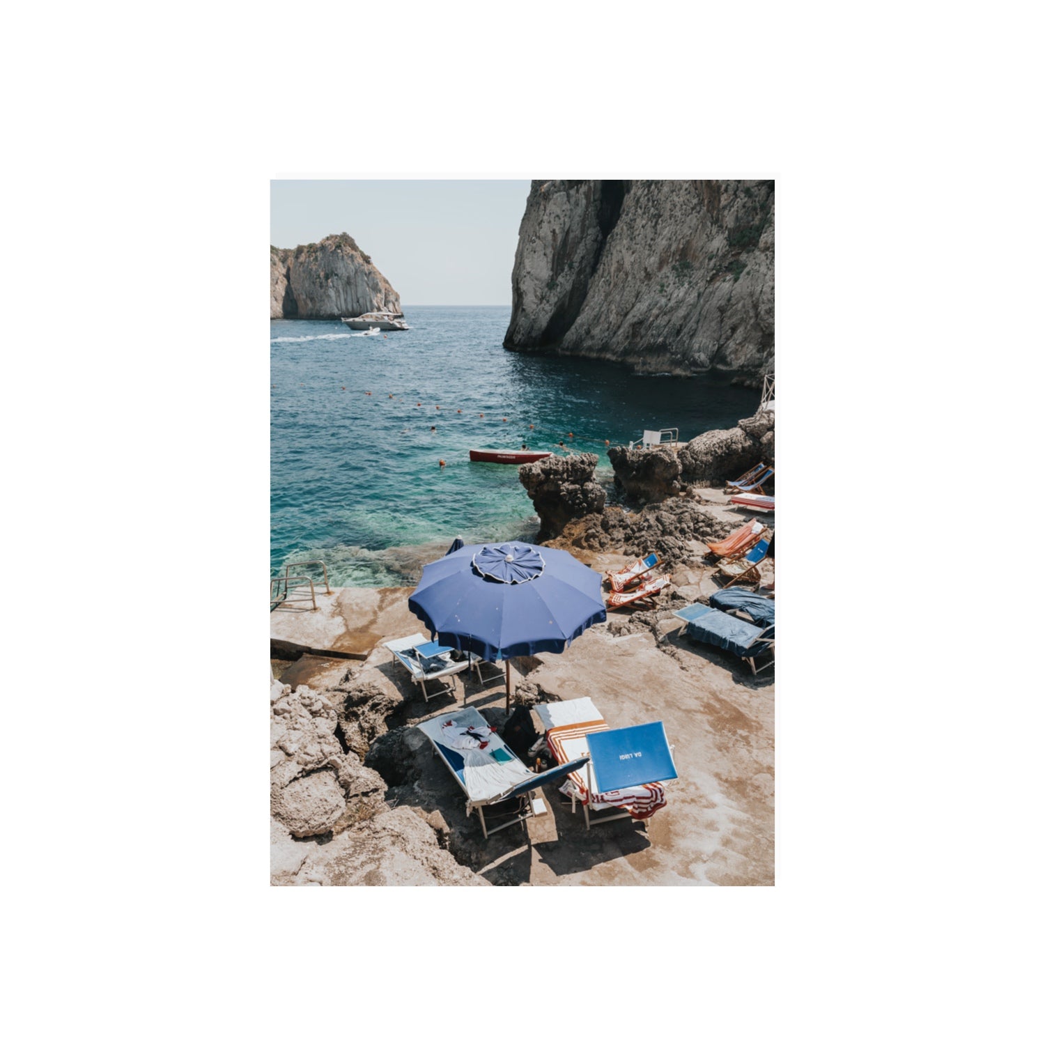 Lonely Loungers fine art print, Capri, Italy, 70 x 50 cm, Unframed, Fine Art Print