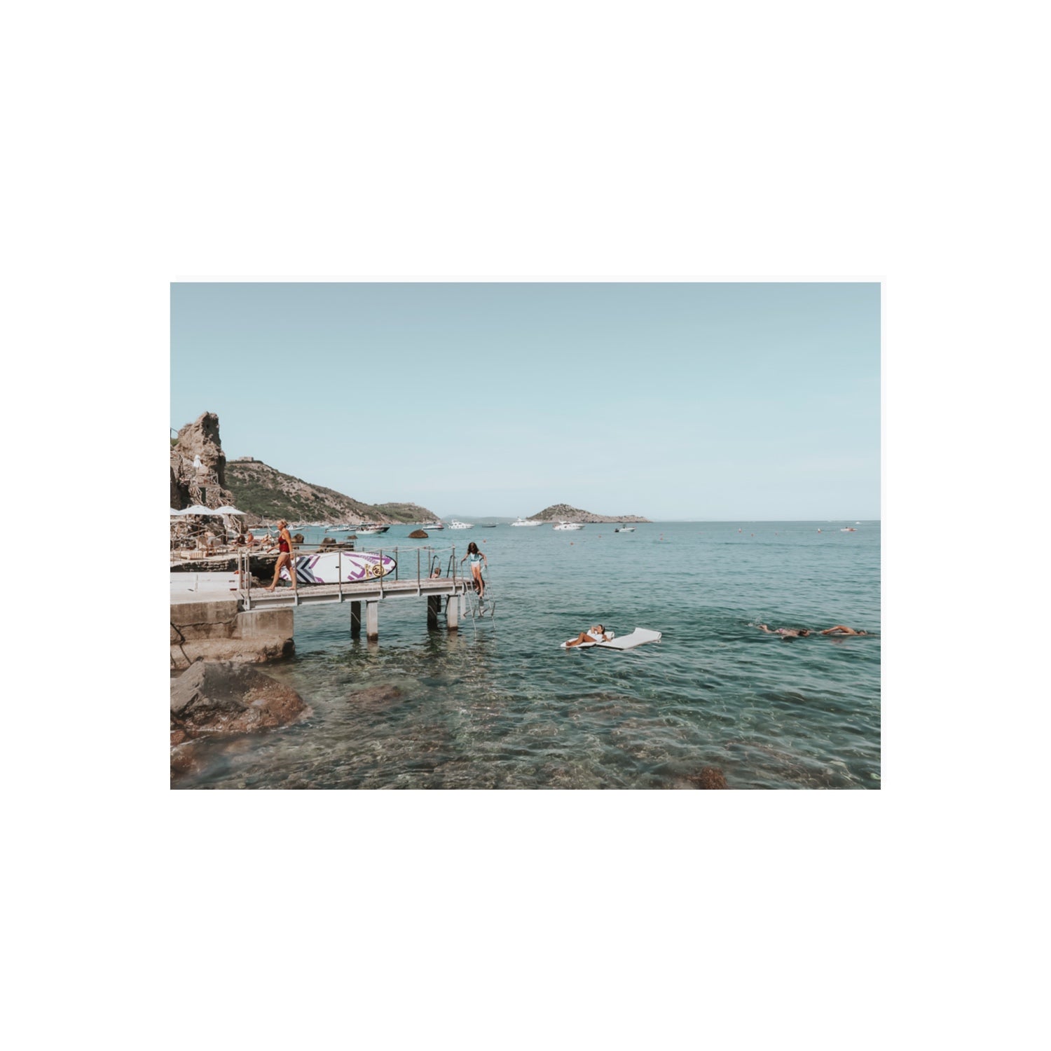 Retro Glamour Tuscany coastal Italian wall art 70 x 50 cm unframed fine art print