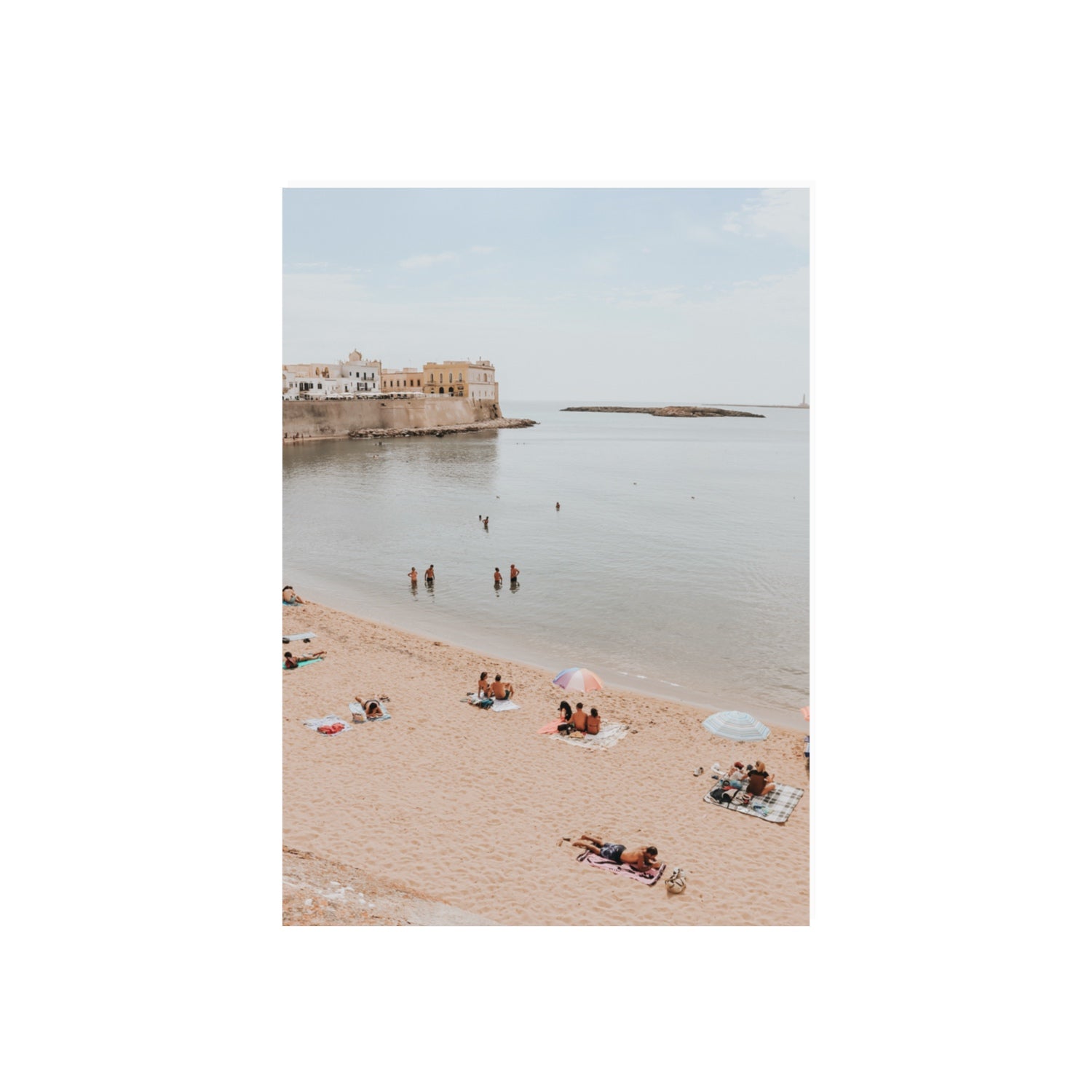 Spiaggia della Purita Puglia coastal art print 70 x 50 cm unframed fine art print
