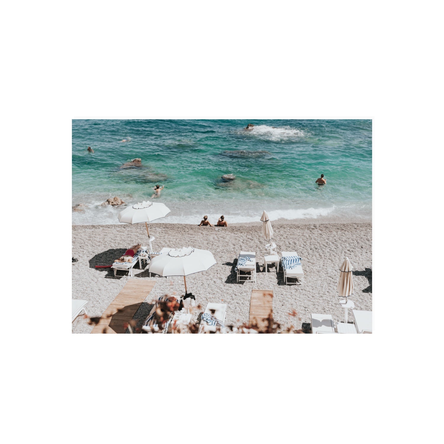 Amicizia Amalfi Italian beach wall art 70 x 50 cm unframed fine art print