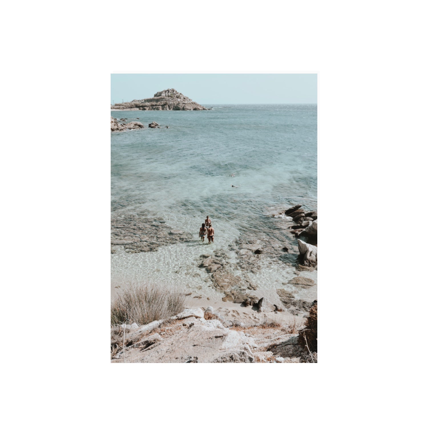 Island Life Mykonos coastal Greek island wall art 70 x 50 cm unframed fine art print
