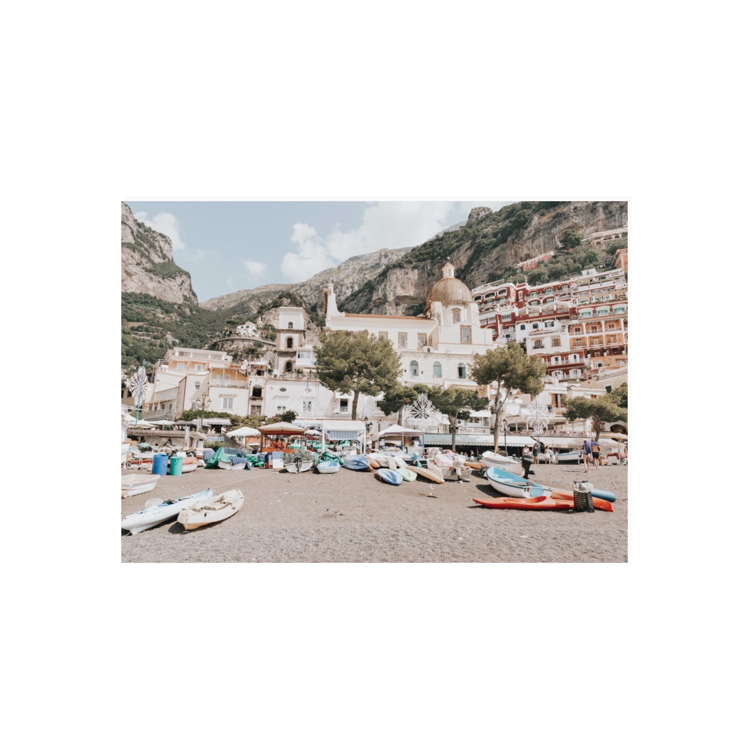 Pastel Paradise fine art print, Positano, Italy, 70 x 50 cm, Unframed, Fine Art Print