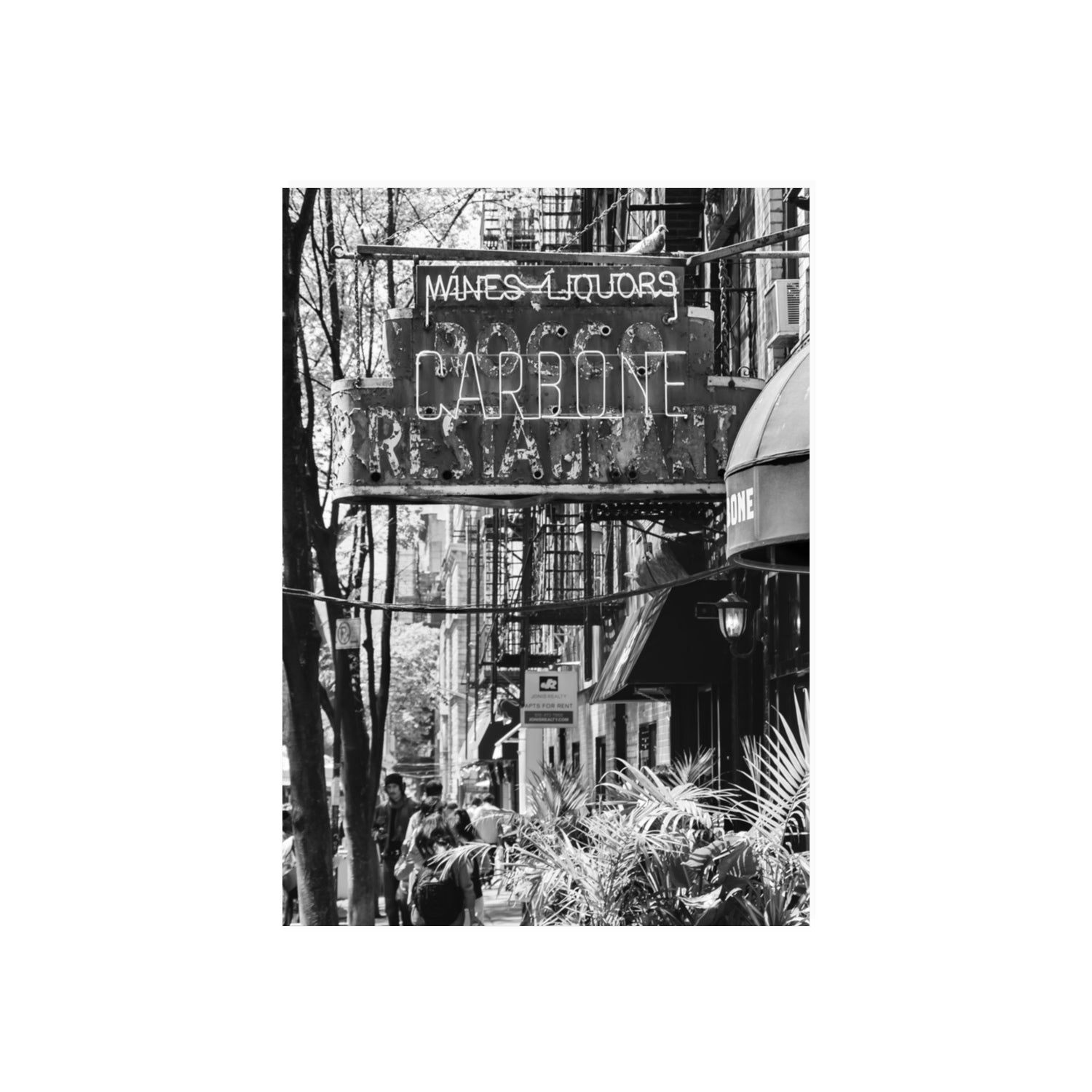 Paparazzi To Pasta New York NYC Black & White wall art 70 x 50 cm unframed fine art print