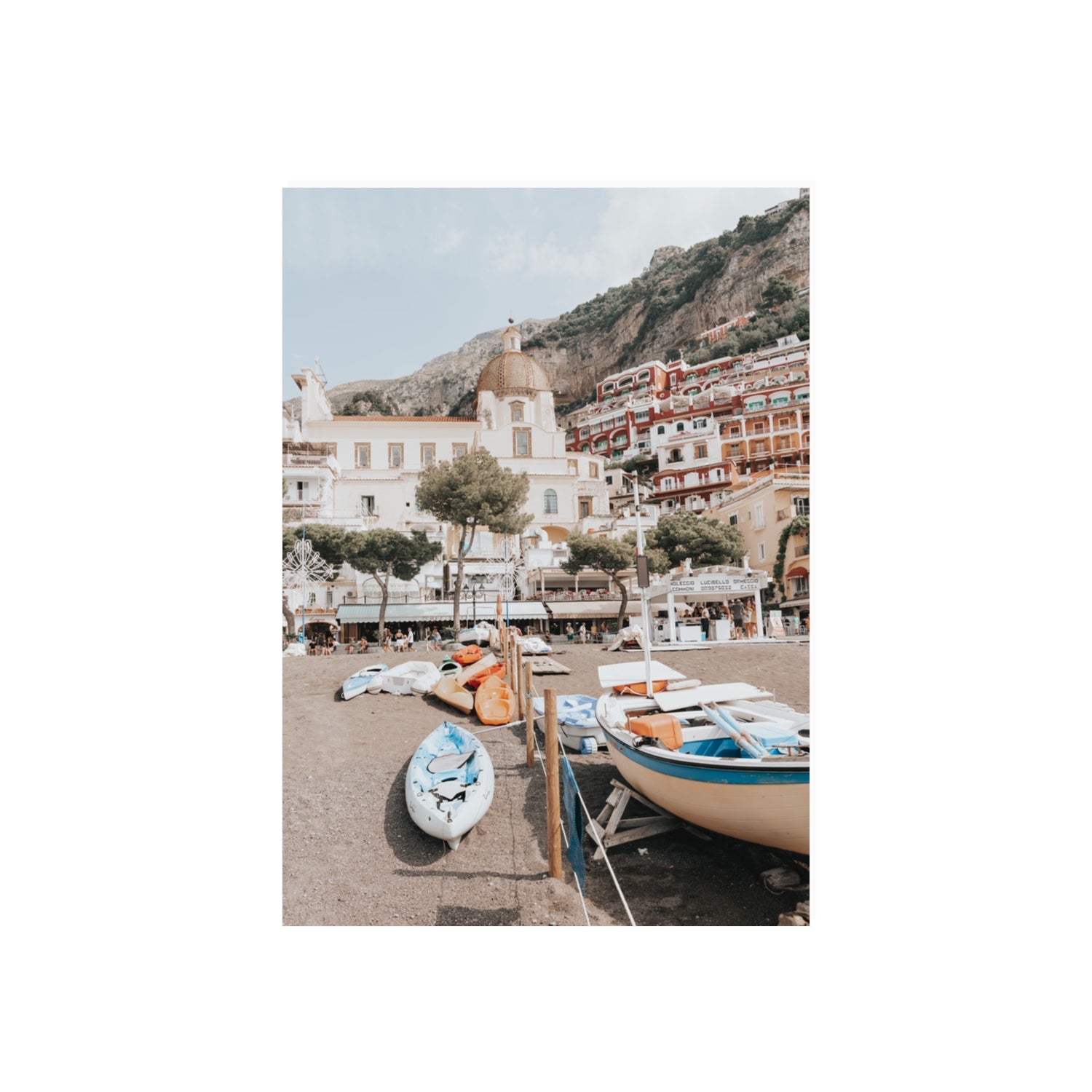 Seaside Hues Positano wall art 70 x 50 cm unframed fine art print