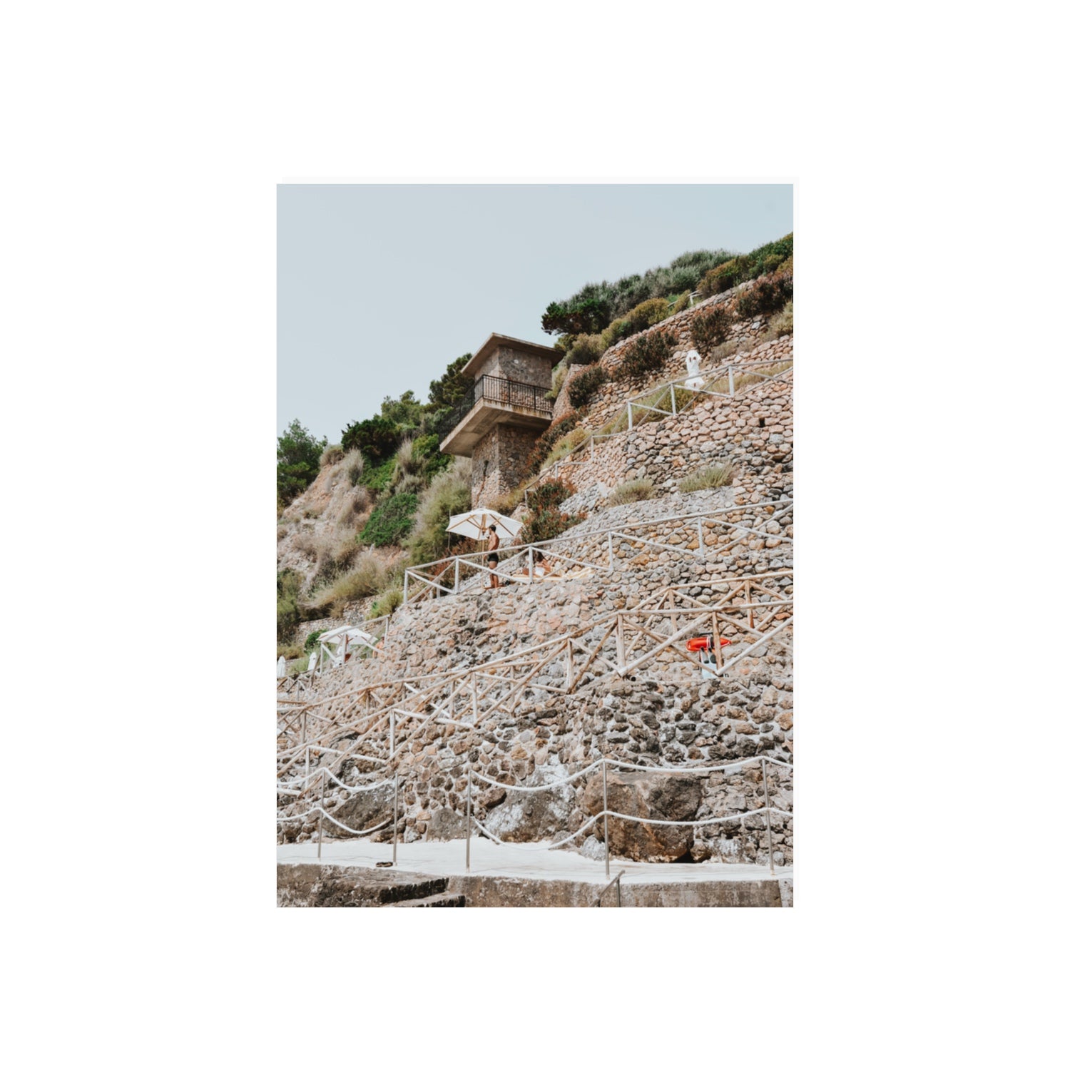 Solitude by the Sea Tuscany coastal Italian wall art 70 x 50 cm unframed fine art print