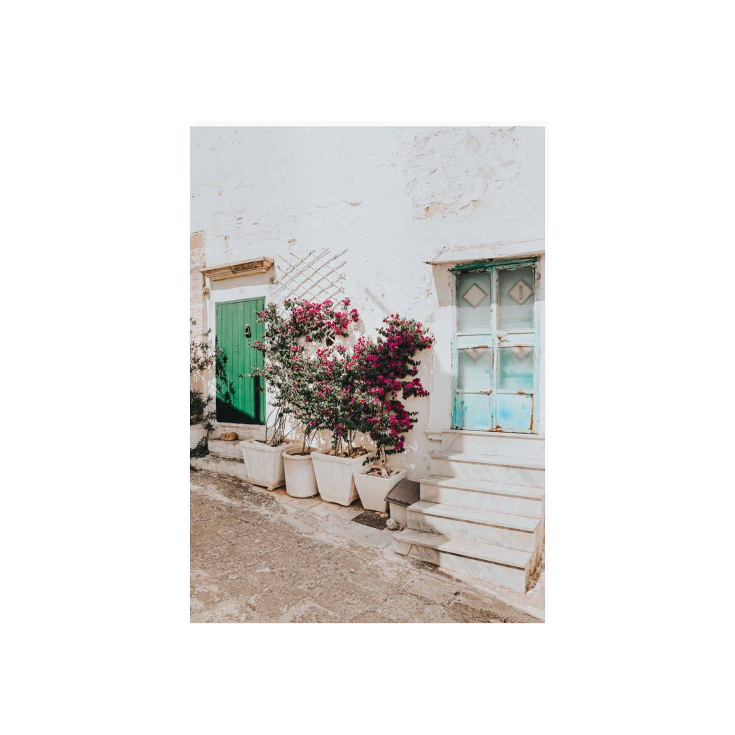 Floral Canvas Puglia Ostuni wall art 70 x 50 cm unframed fine art canvas