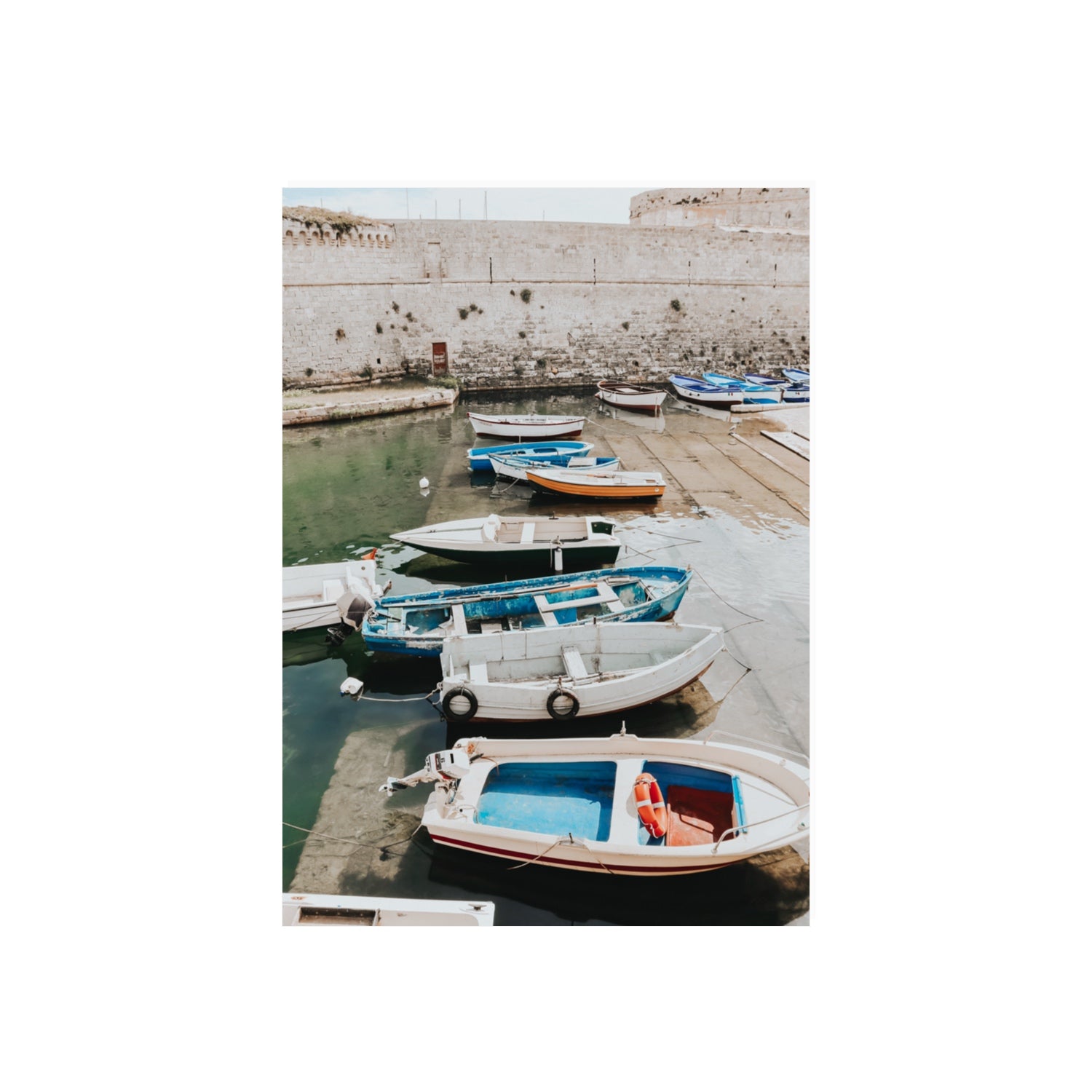 Harbour Palette Puglia coastal photography wall art 70 x 50 cm unframed fine art print