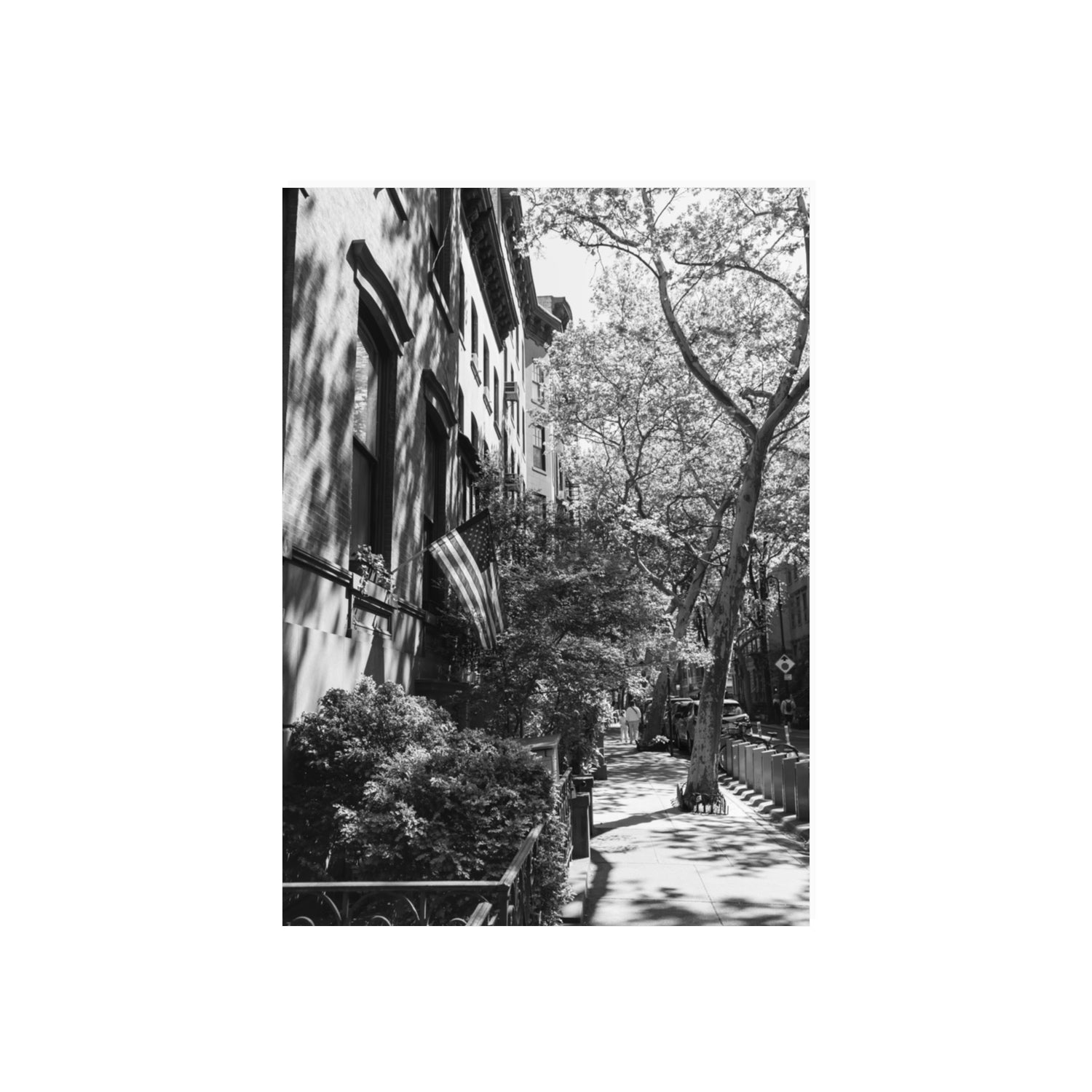 Urban Patriotism New York NYC Black & White wall art 70 x 50 cm unframed fine art print