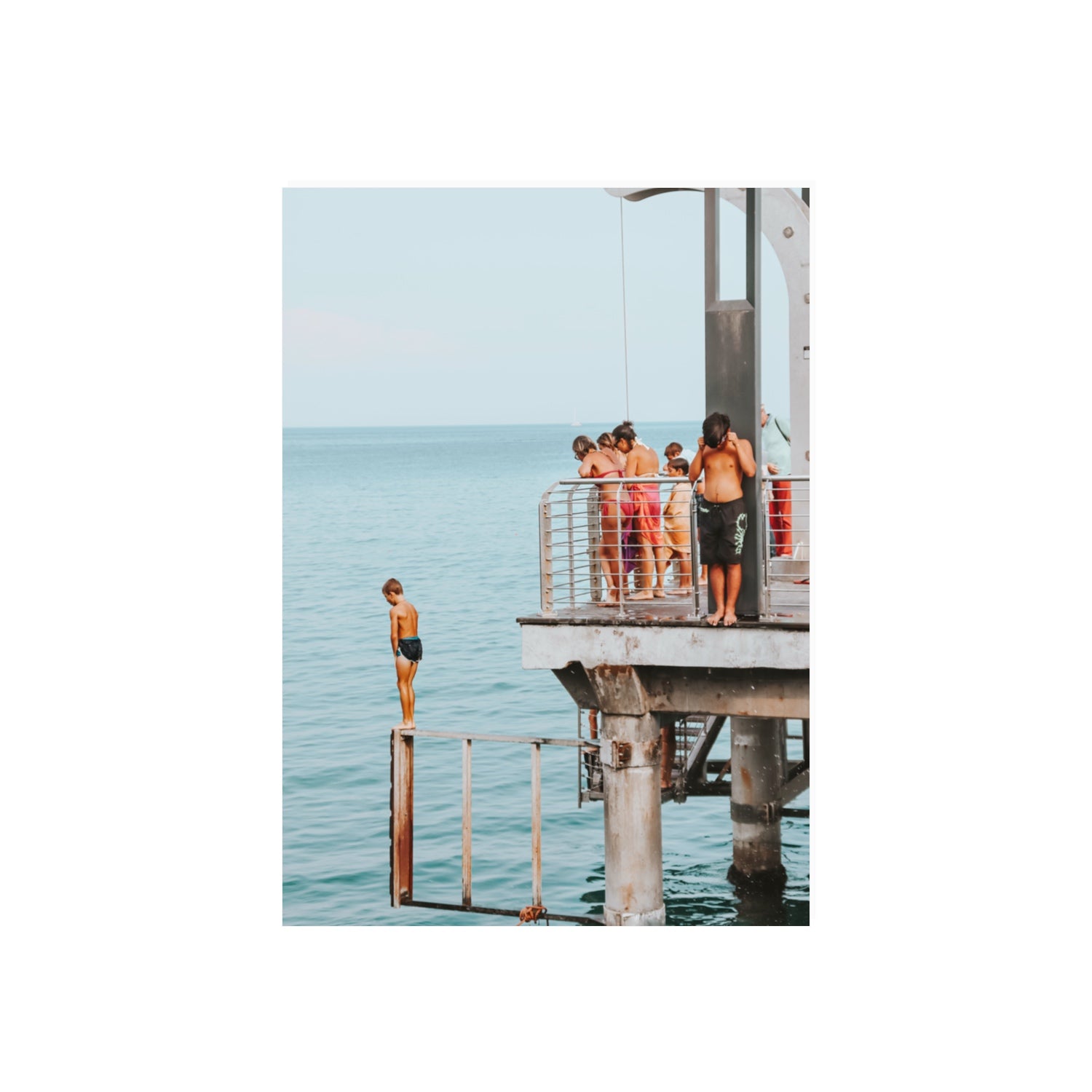 Golden Boy Alassio coastal decor wall art 70 x 50 cm unframed fine art print