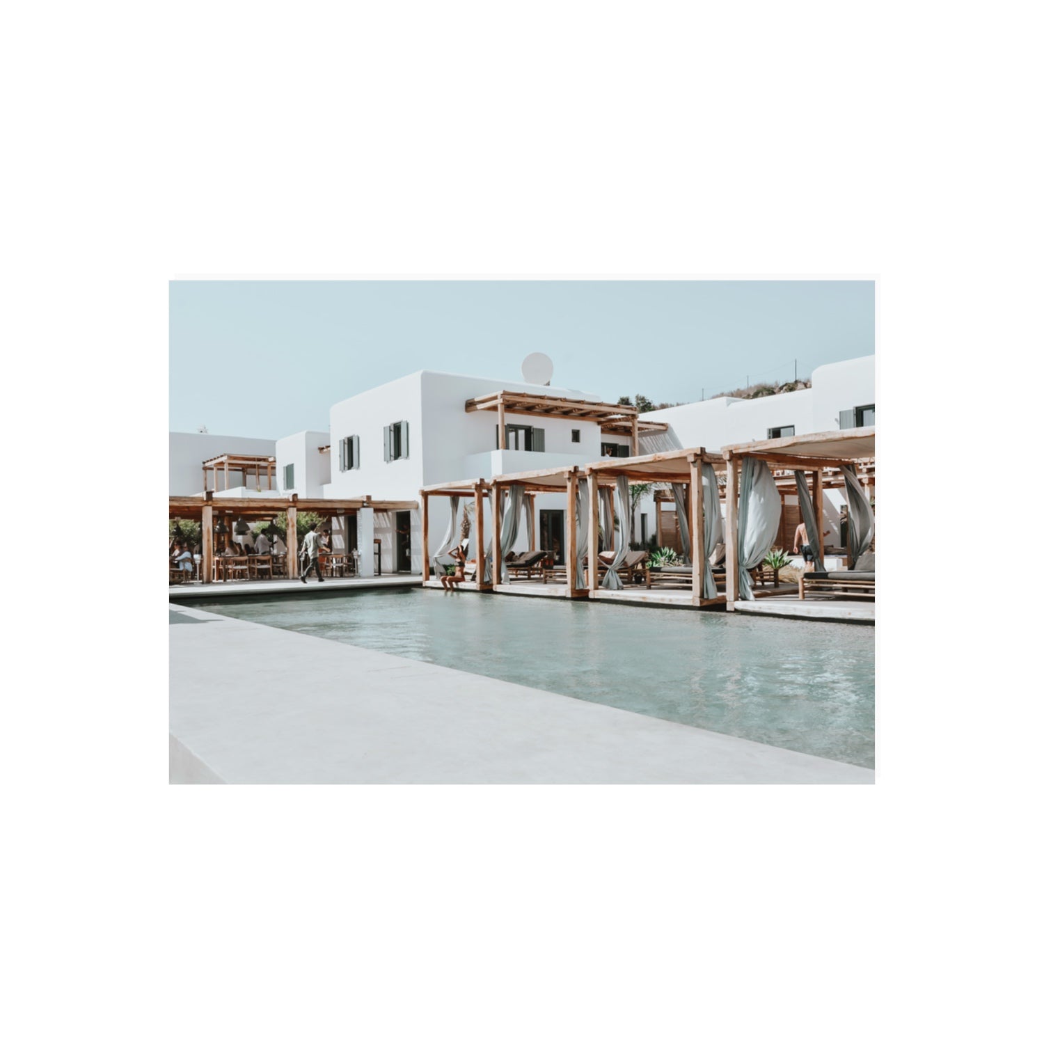 Polytelís Mykonos Greek island wall art 70 x 50 cm unframed fine art print