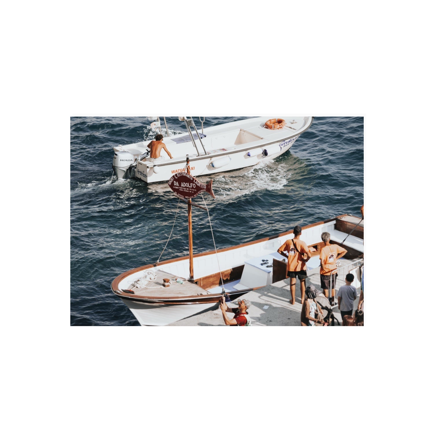 Water Taxi Positano wall art 70 x 50 cm unframed fine art print