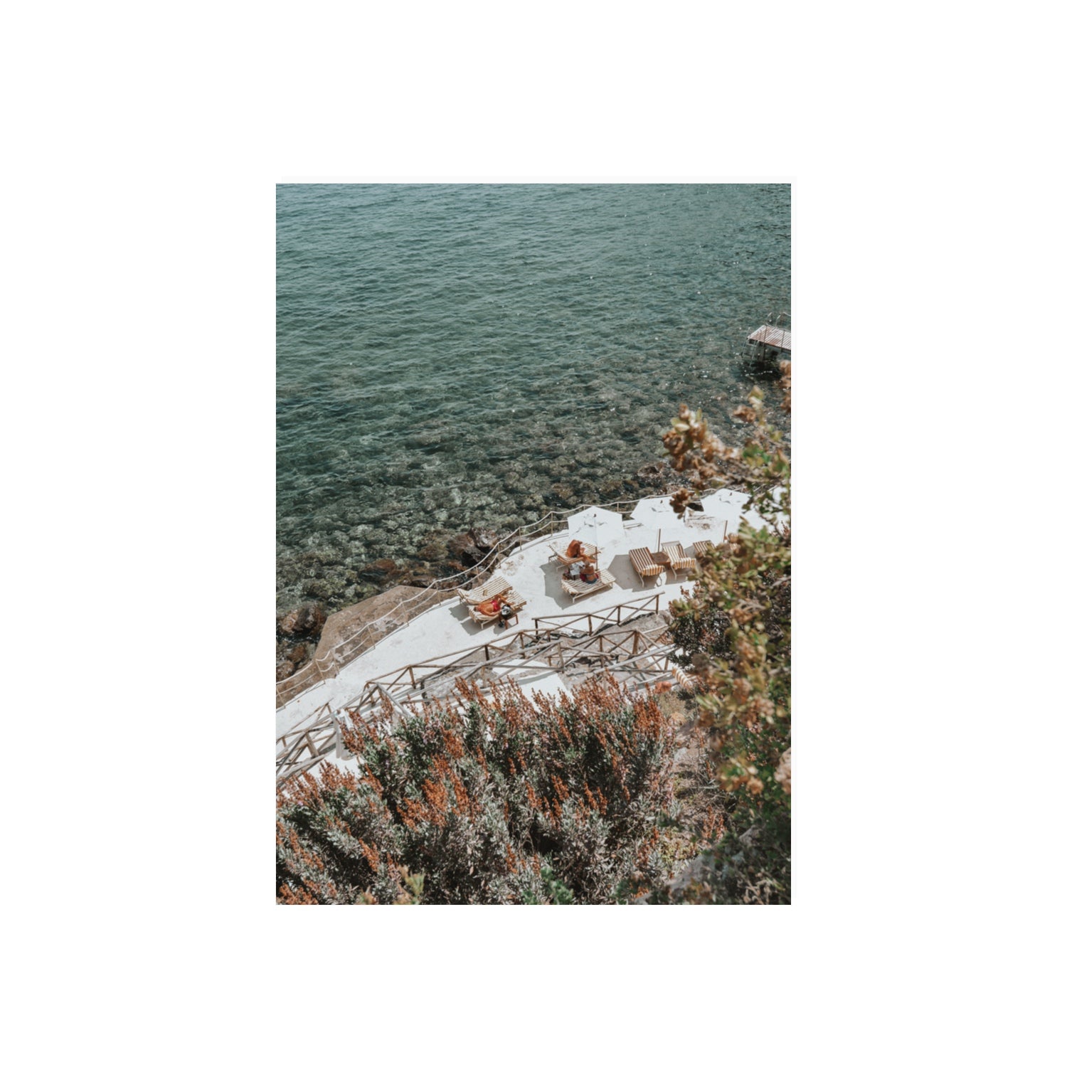 Hidden Gem Tuscany coastal wall art 70 x 50 cm unframed fine art print