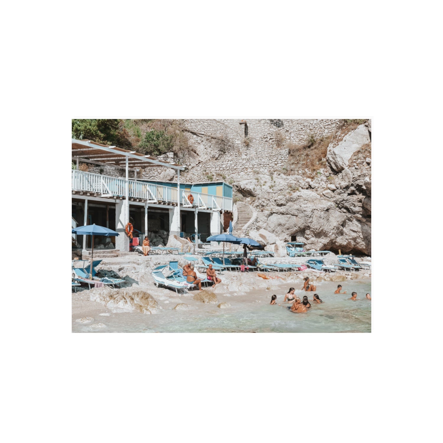 Beachside Bronze fine art print, Capri, Italy, 70 x 50 cm, Unframed, Fine Art Print