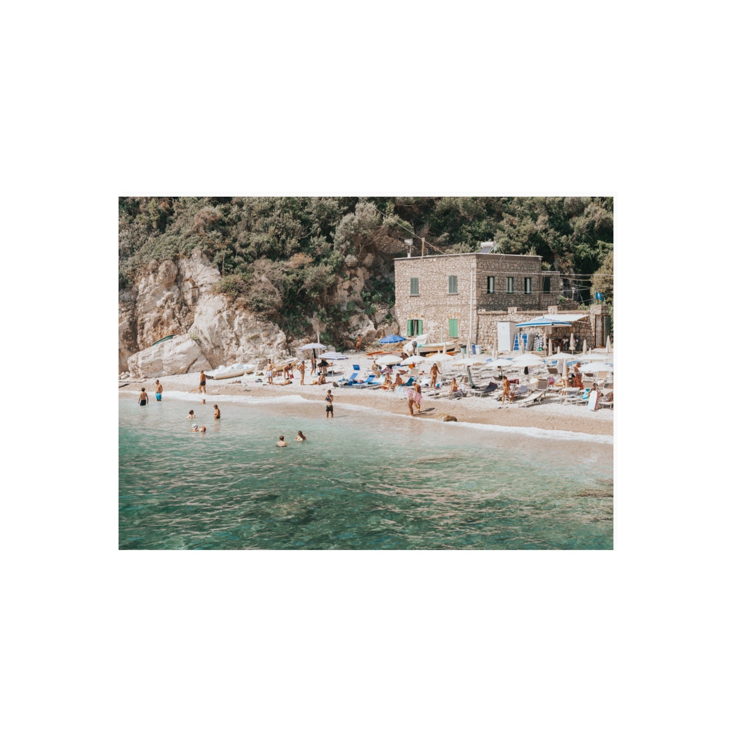 Secluded Sanctuary Nerano Italian Mediterranean decor wall art 70 x 50 cm unframed fine art print