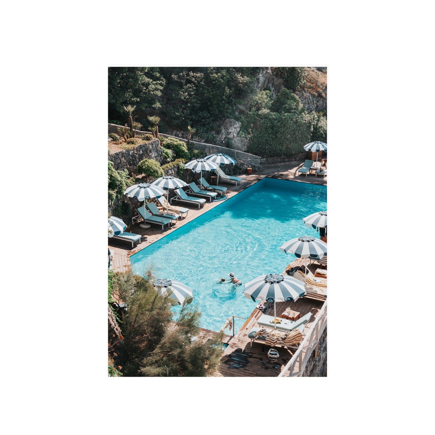 Poolside Paradise fine art print, Ischia, Italy, A1 · 84.1 x 59.4 cm, Unframed, Fine Art Print