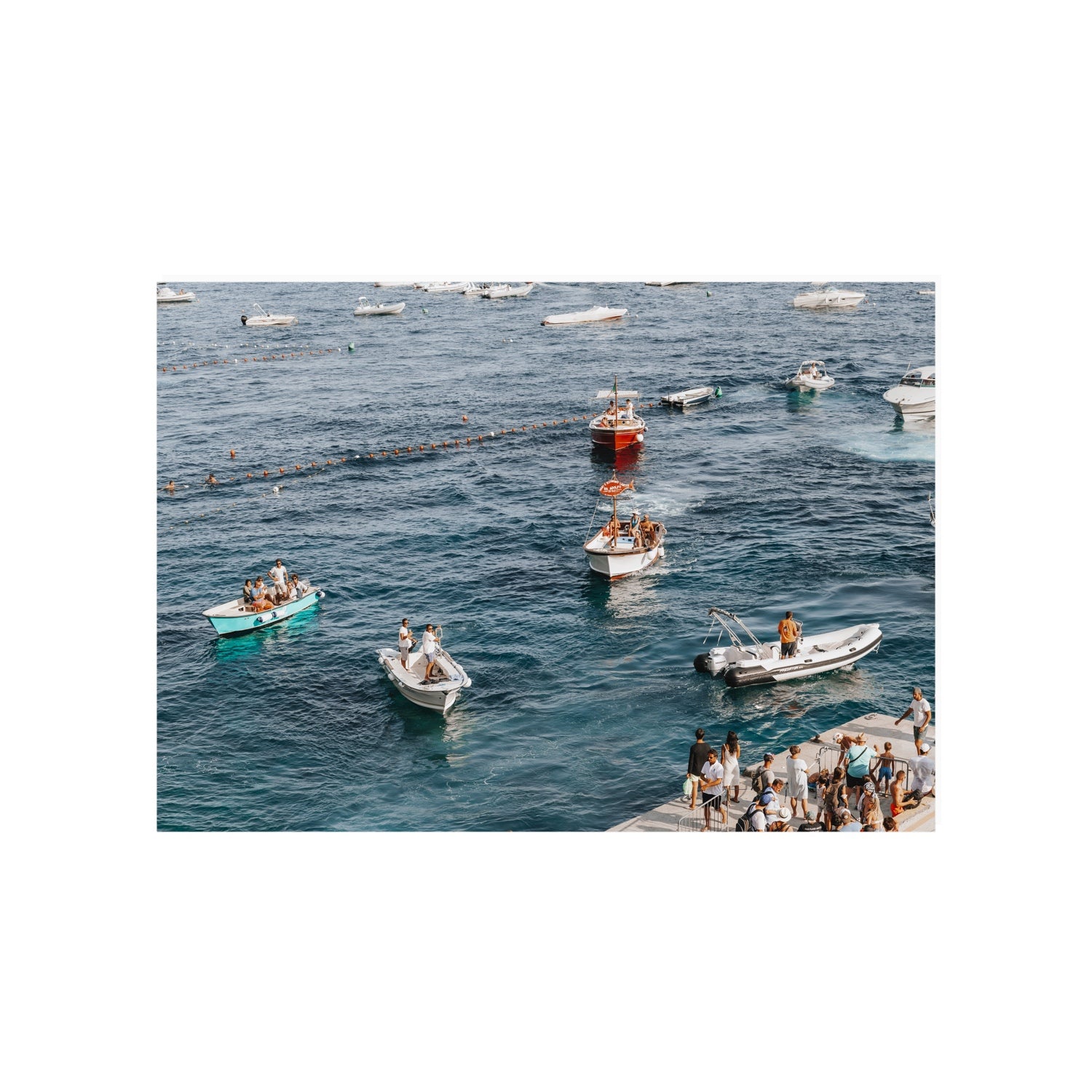 Nautical Parade Positano wall art A1, 84.1 x 59.4 cm unframed fine art print