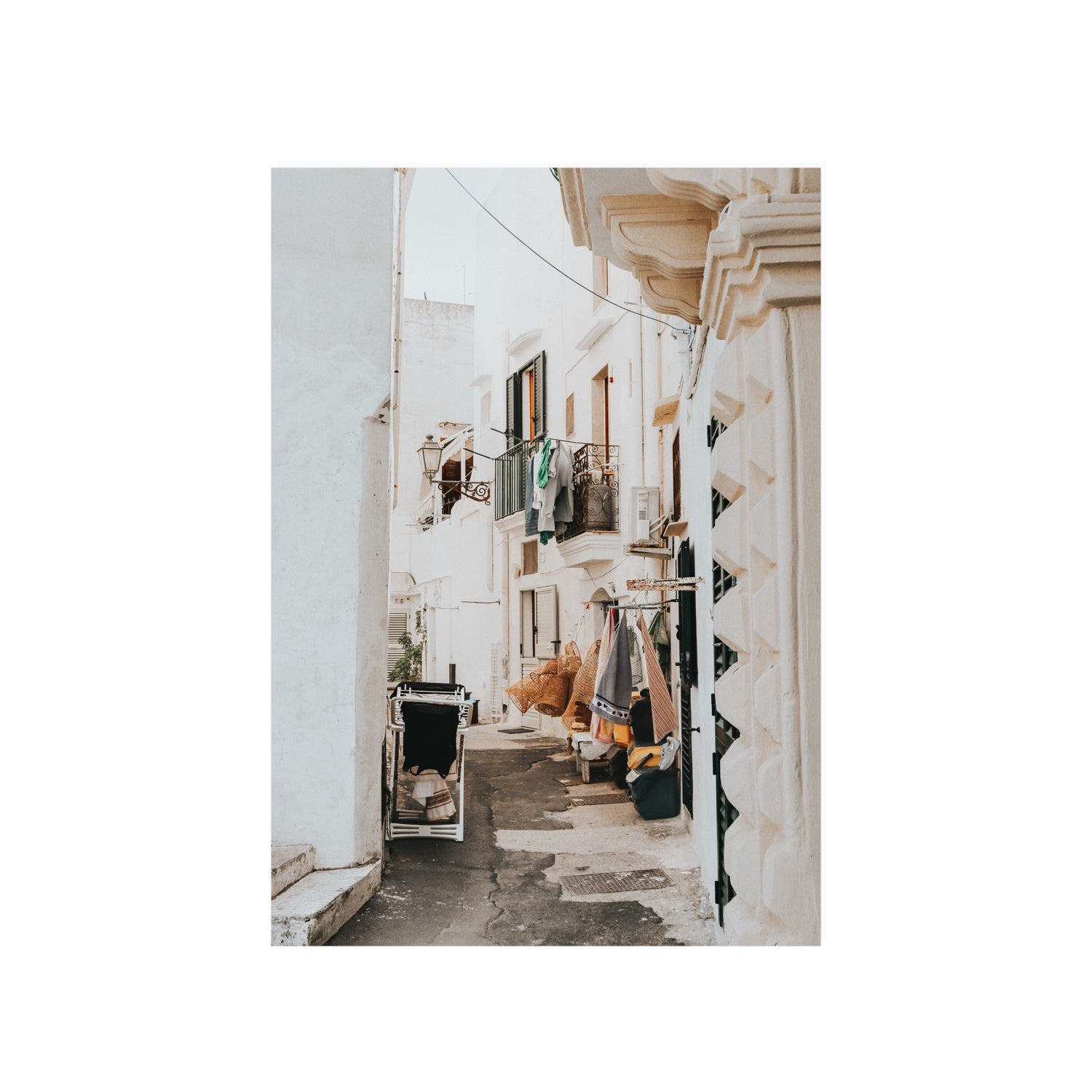Hanging Harmony Puglia Italian wall art A1, 84.1 x 59.4 cm unframed fine art print