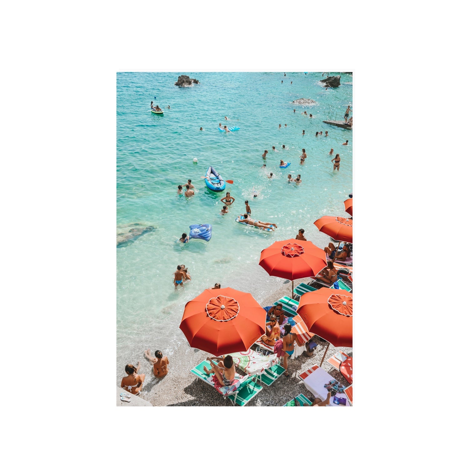 Easy Street Capri Italian beach wall art A1, 84.1 x 59.4 cm unframed fine art print