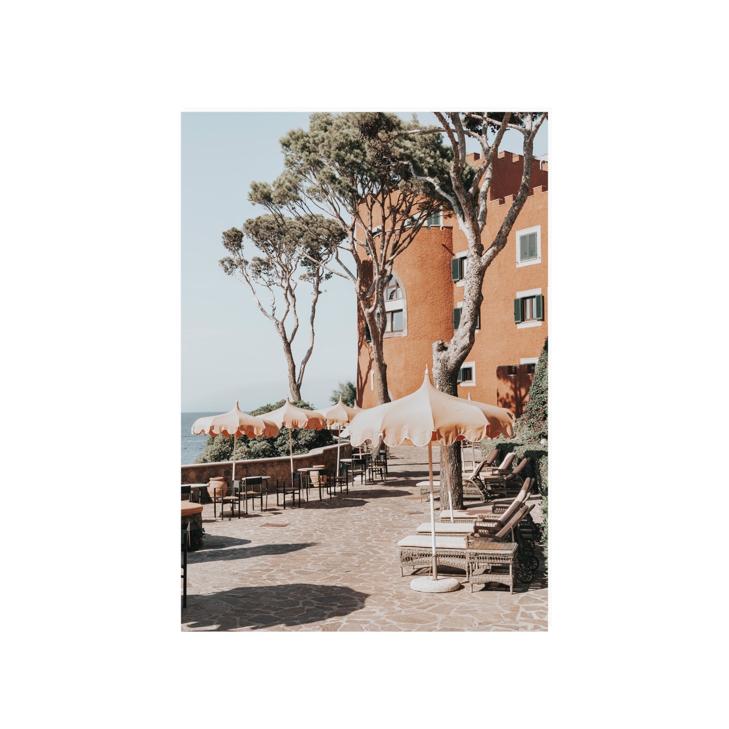 Mezzatorre Ischia Italian Mediterranean decor wall art A1, 84.1 x 59.4 cm unframed fine art print