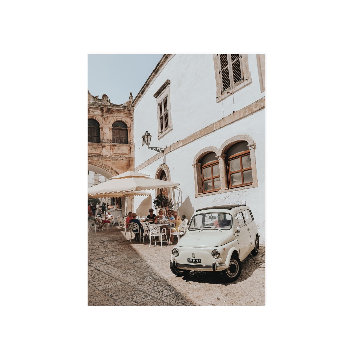 Piazza di Ostuni Puglia Italian wall art A1, 84.1 x 59.4 cm unframed fine art print