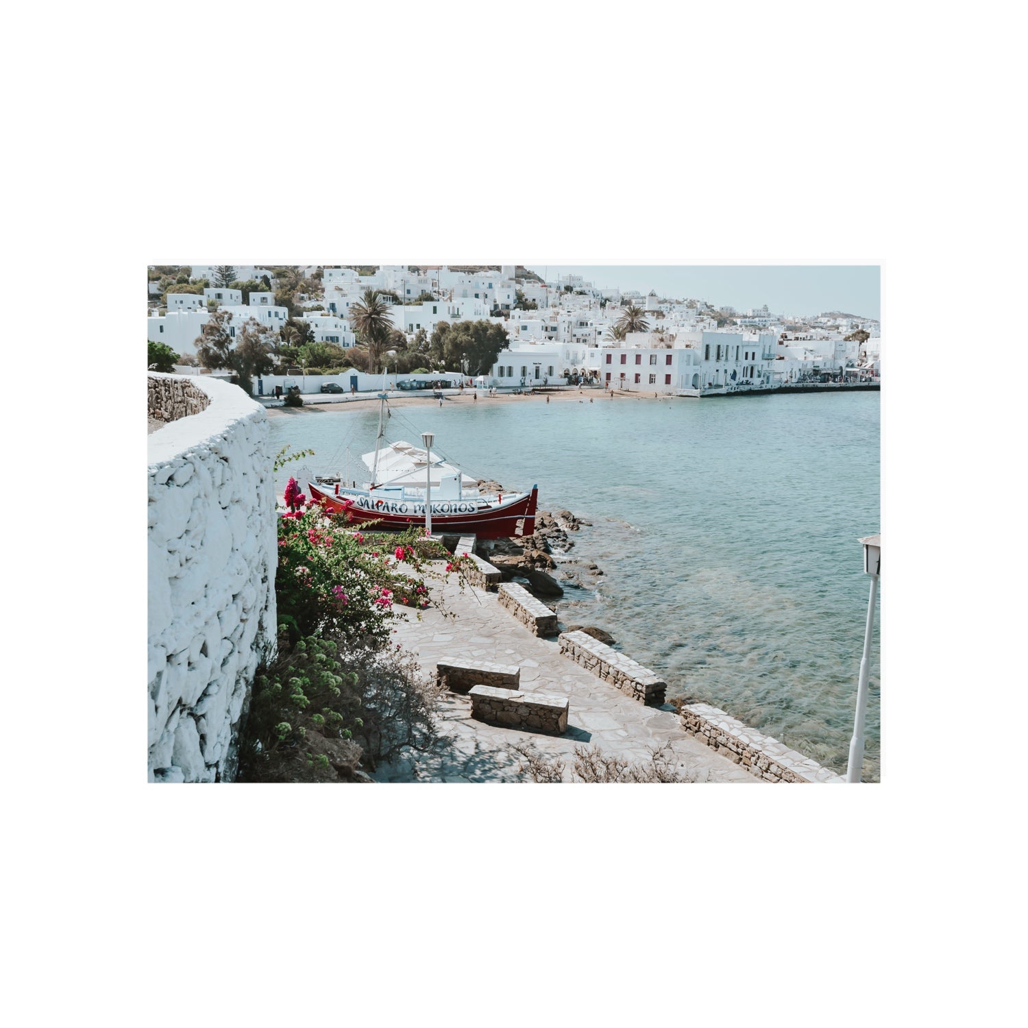 Harika Mykonos Greek island wall art A1, 84.1 x 59.4 cm unframed fine art print