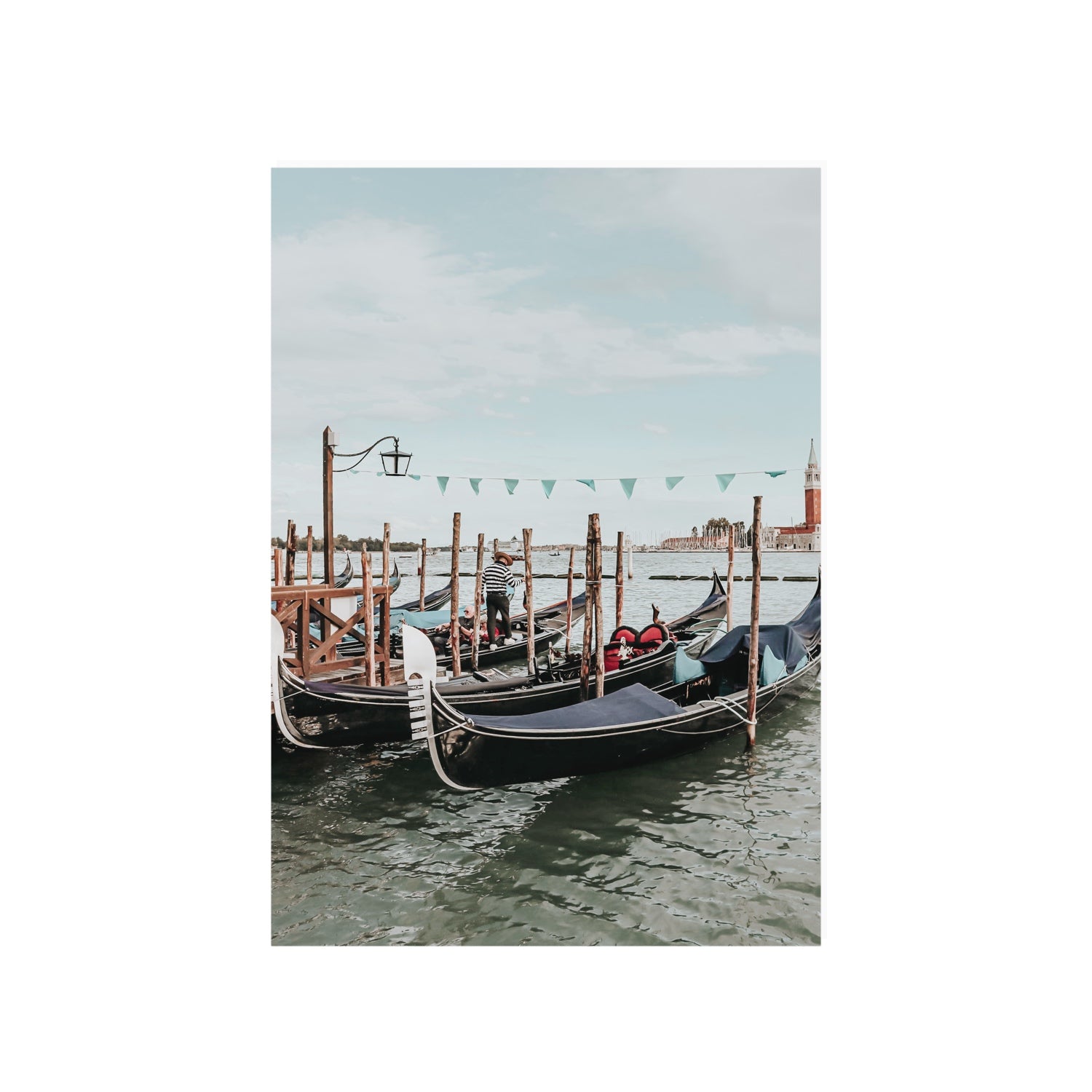 The Gondolier Venice Gondola Italian wall art A1, 84.1 x 59.4 cm unframed fine art print