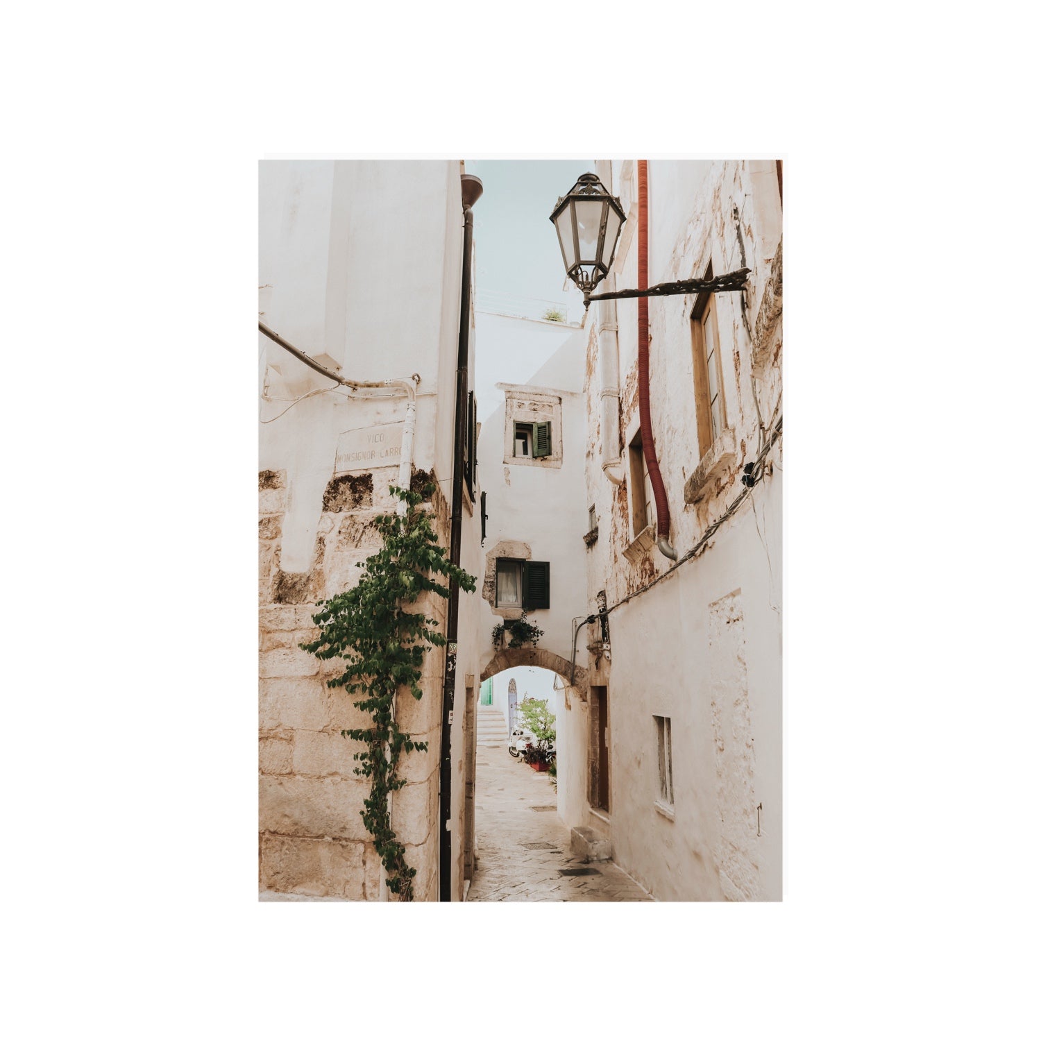 Labyrinth Lanes Puglia Ostuni Italian wall art A1, 84.1 x 59.4 cm unframed fine art print