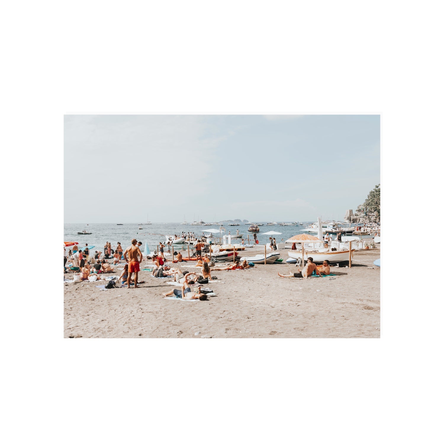 Beachy Vibes fine art print, Positano, Italy, A1 · 84.1 x 59.4 cm, Unframed, Fine Art Print