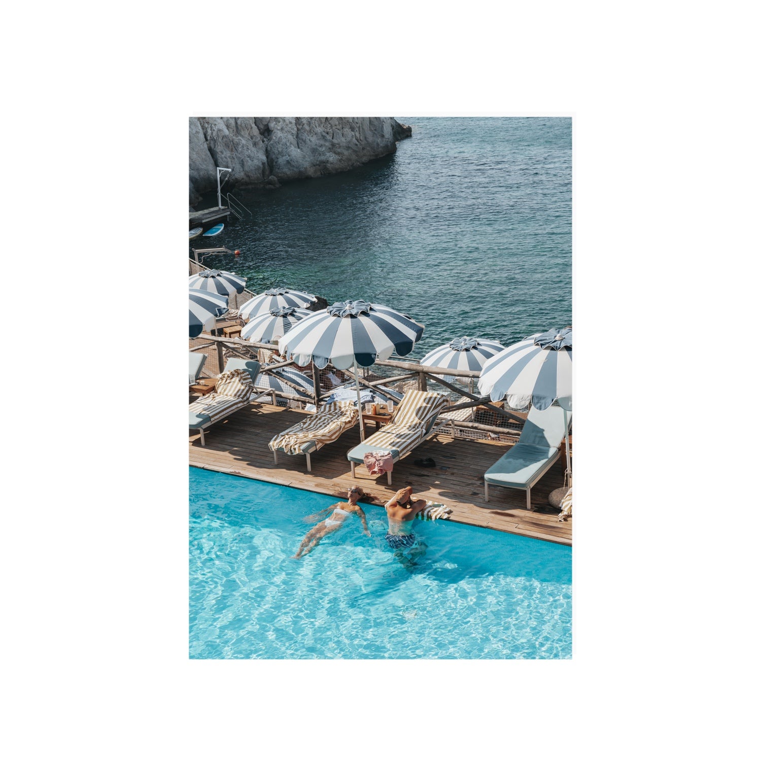 I'm Busy Ischia Italian coastal Mediterranean wall art A1, 84.1 x 59.4 cm unframed fine art print
