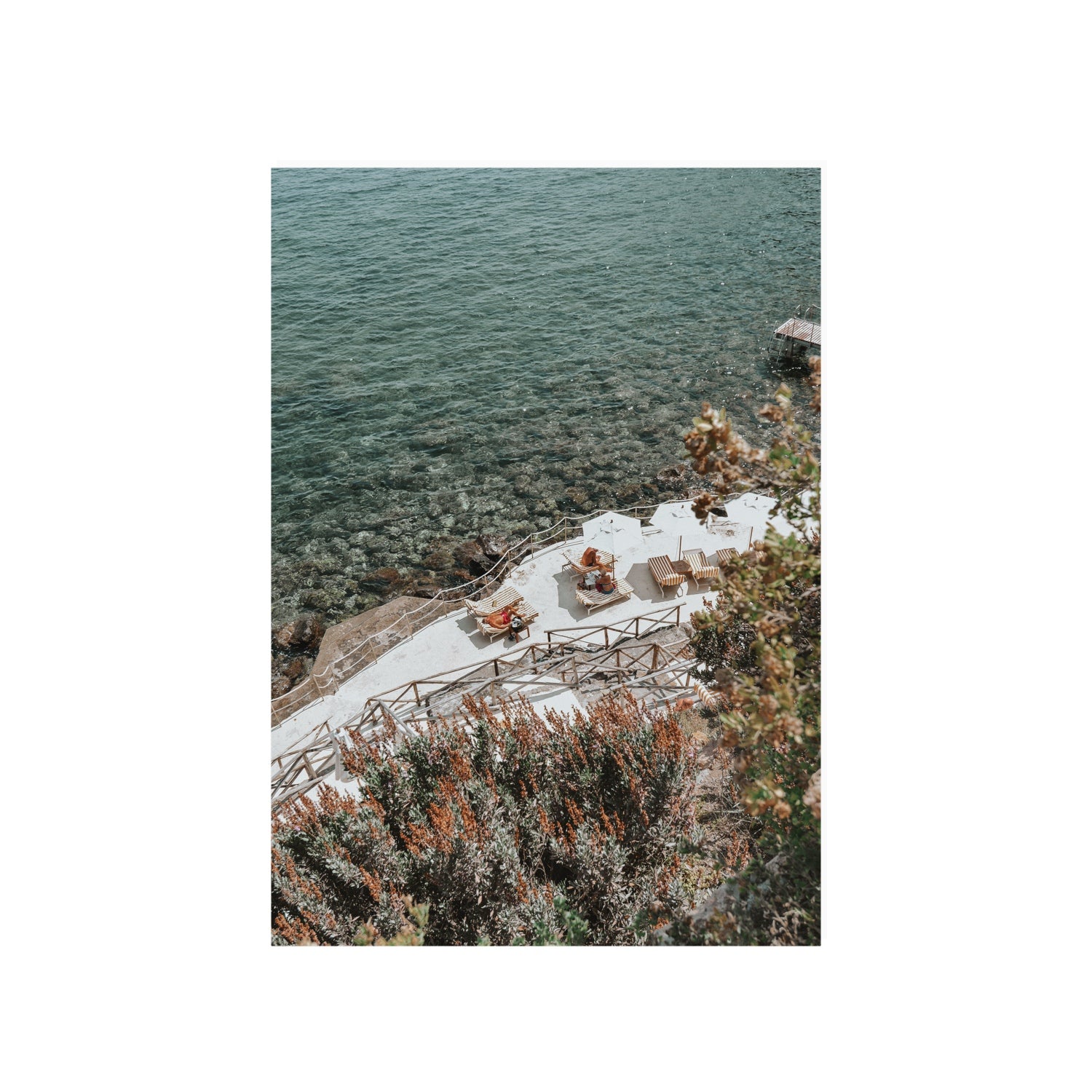 Hidden Gem Tuscany coastal wall art A1, 84.1 x 59.4 cm unframed fine art print