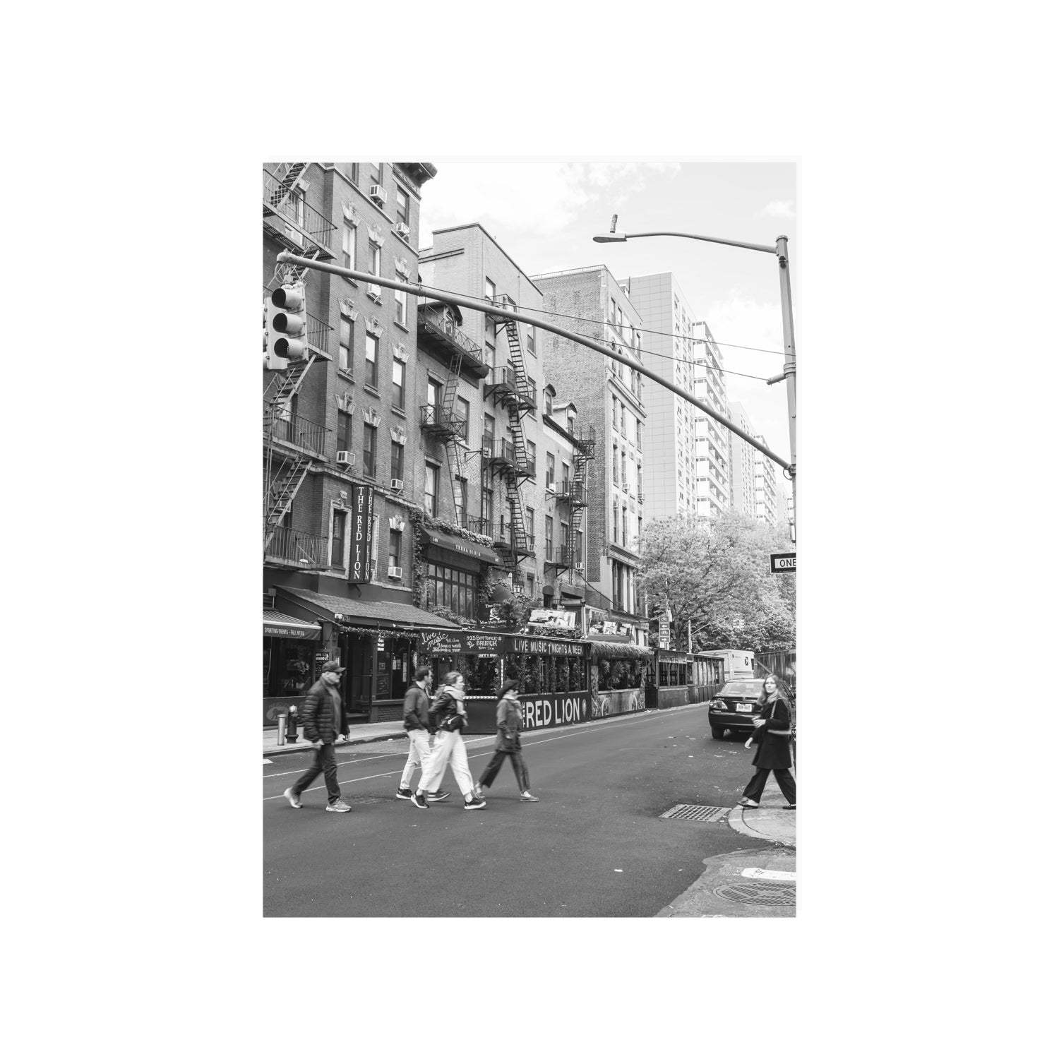Spectral Streets New York NYC Black & White wall art A1, 84.1 x 59.4 cm unframed fine art print