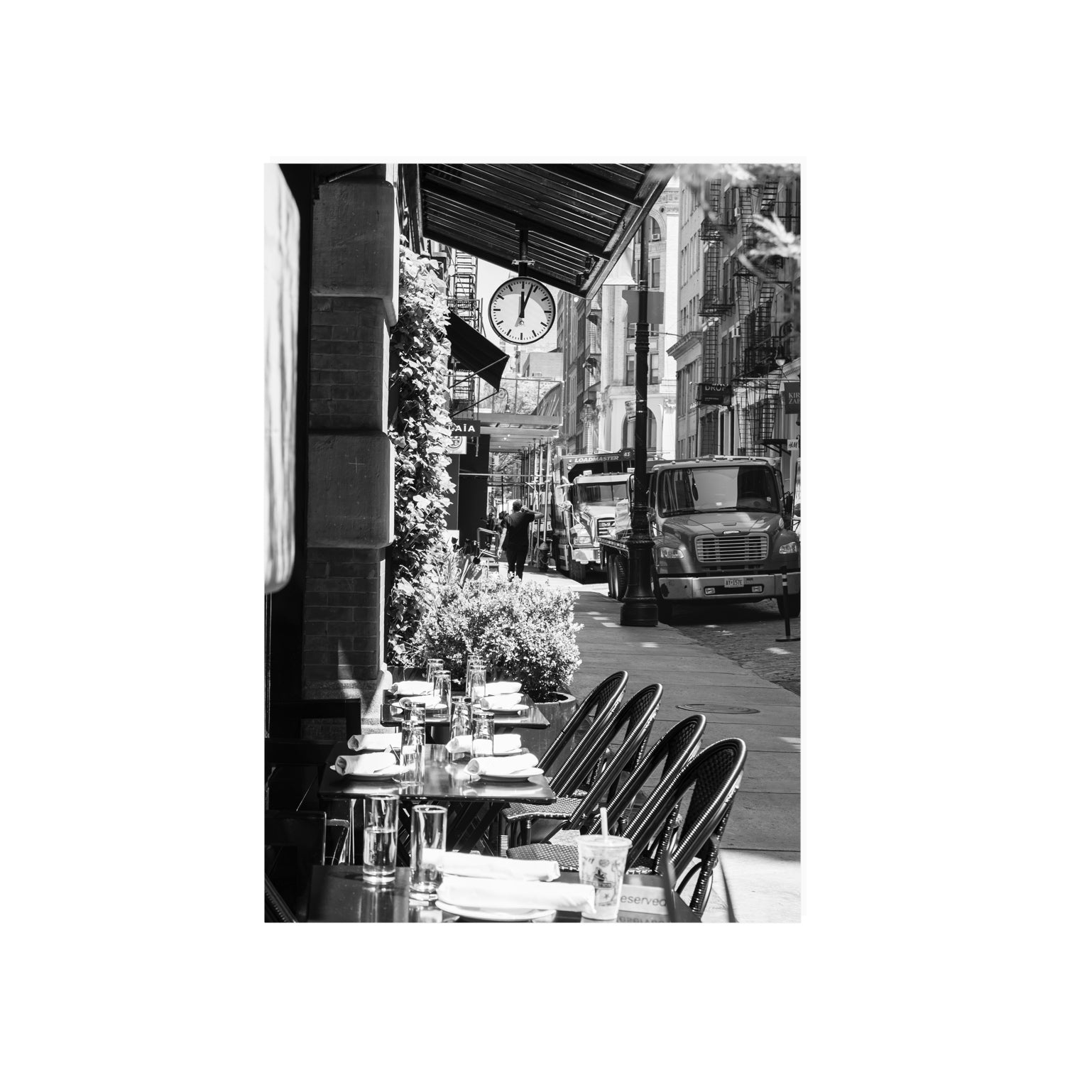 Mercer Street New York NYC Black & White wall art A1, 84.1 x 59.4 cm unframed fine art print