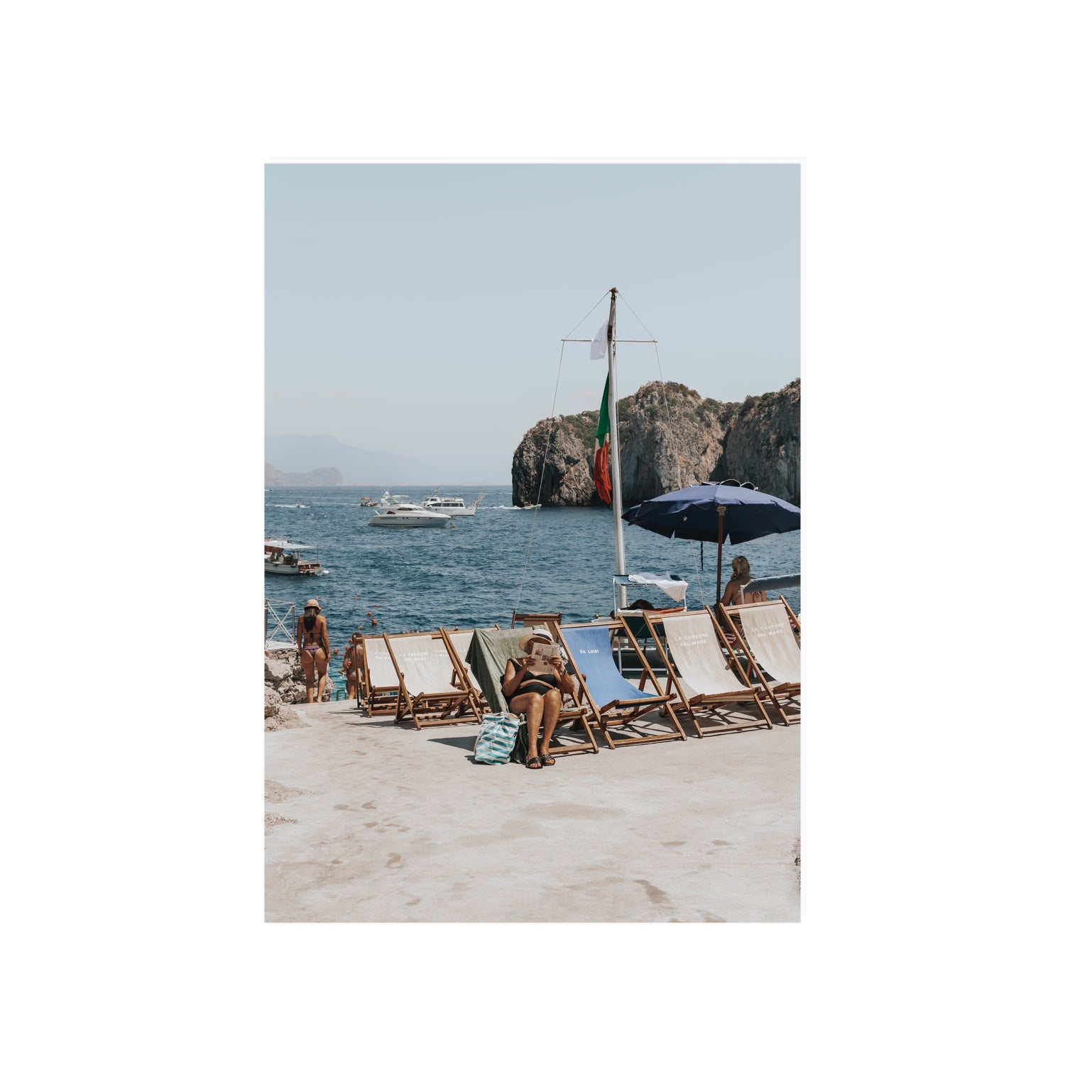 Vintage Sun Goddess fine art print, Capri, Italy, A1 · 84.1 x 59.4 cm, Unframed, Fine Art Print