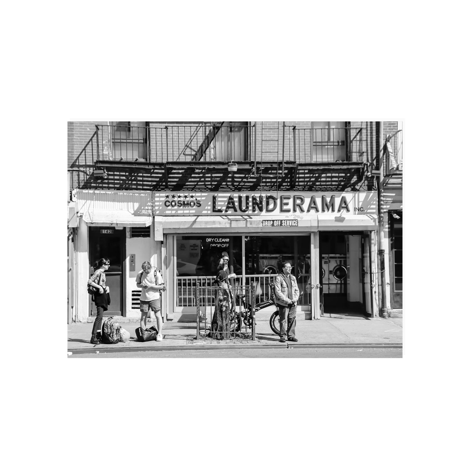 Launderama New York NYC Black & White wall art A1, 84.1 x 59.4 cm unframed fine art print