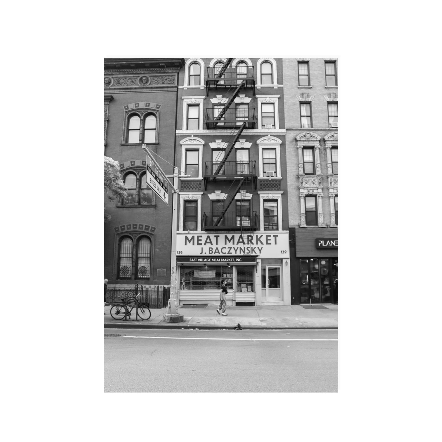 Vertical Village New York NYC Black & White wall art 100 x 70 cm unframed fine art print