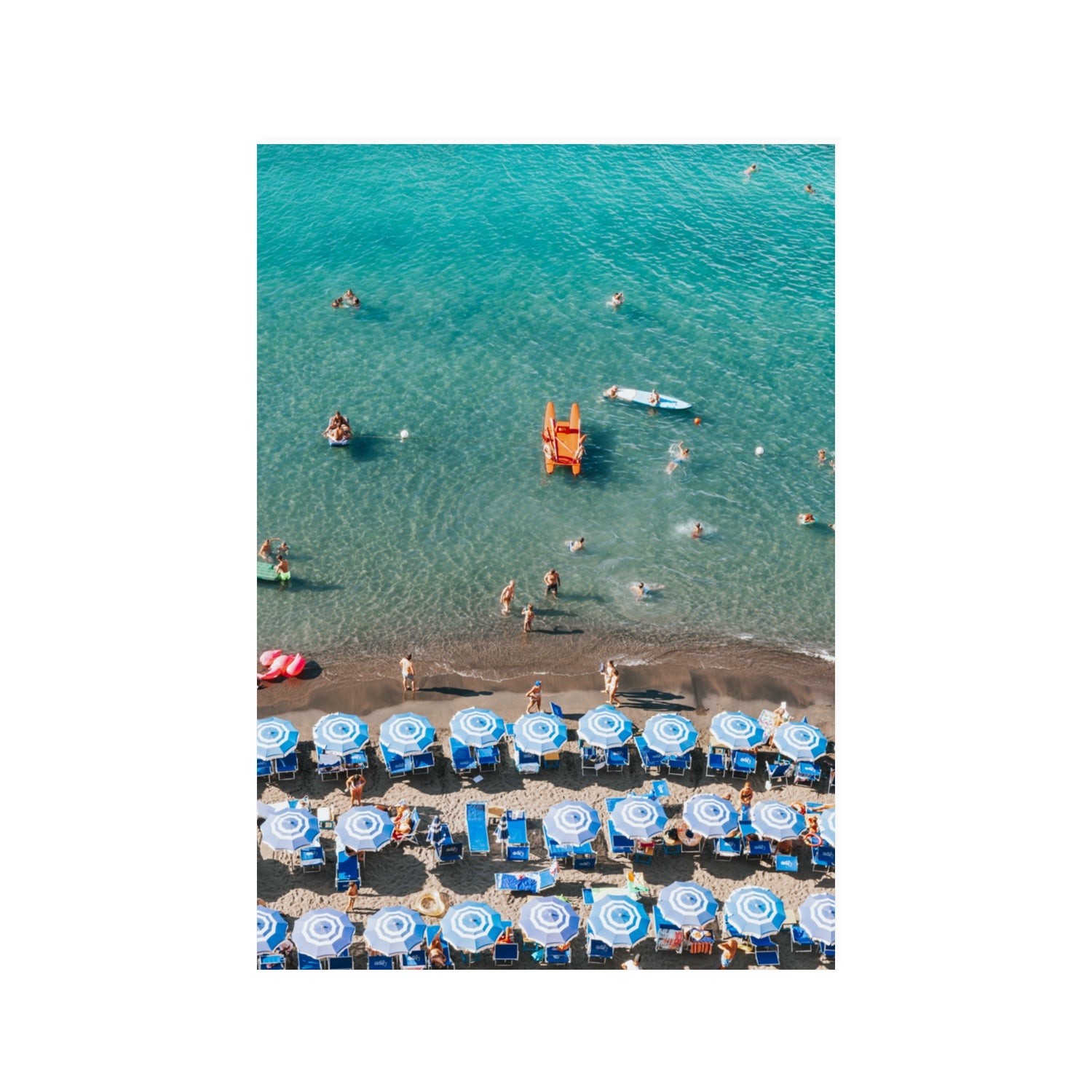 Aquamarine Oasis Sorrento Italian coastal wall art 100 x 70 cm unframed fine art print
