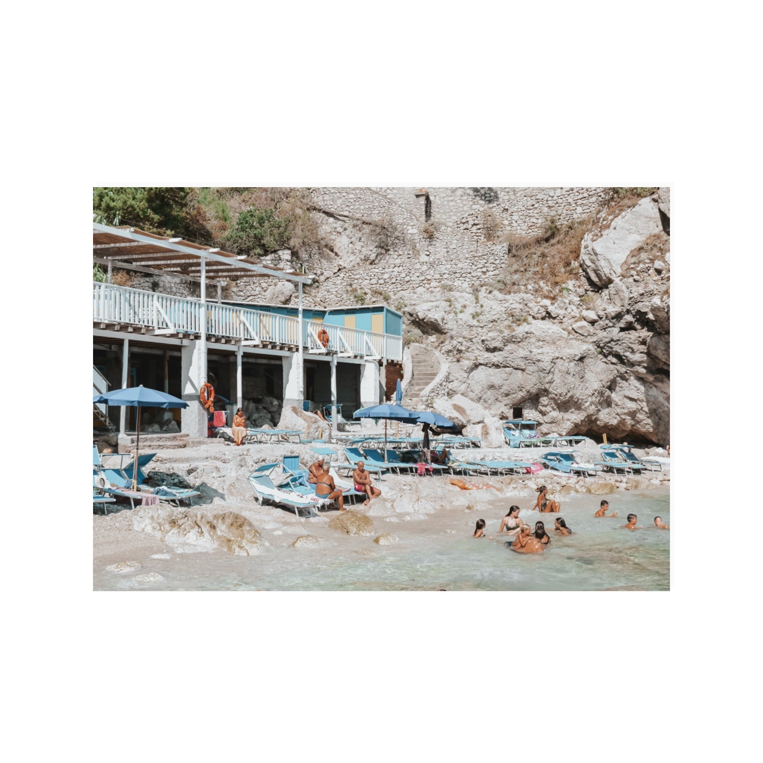 Beachside Bronze fine art print, Capri, Italy, 100 x 70 cm, Unframed, Fine Art Print