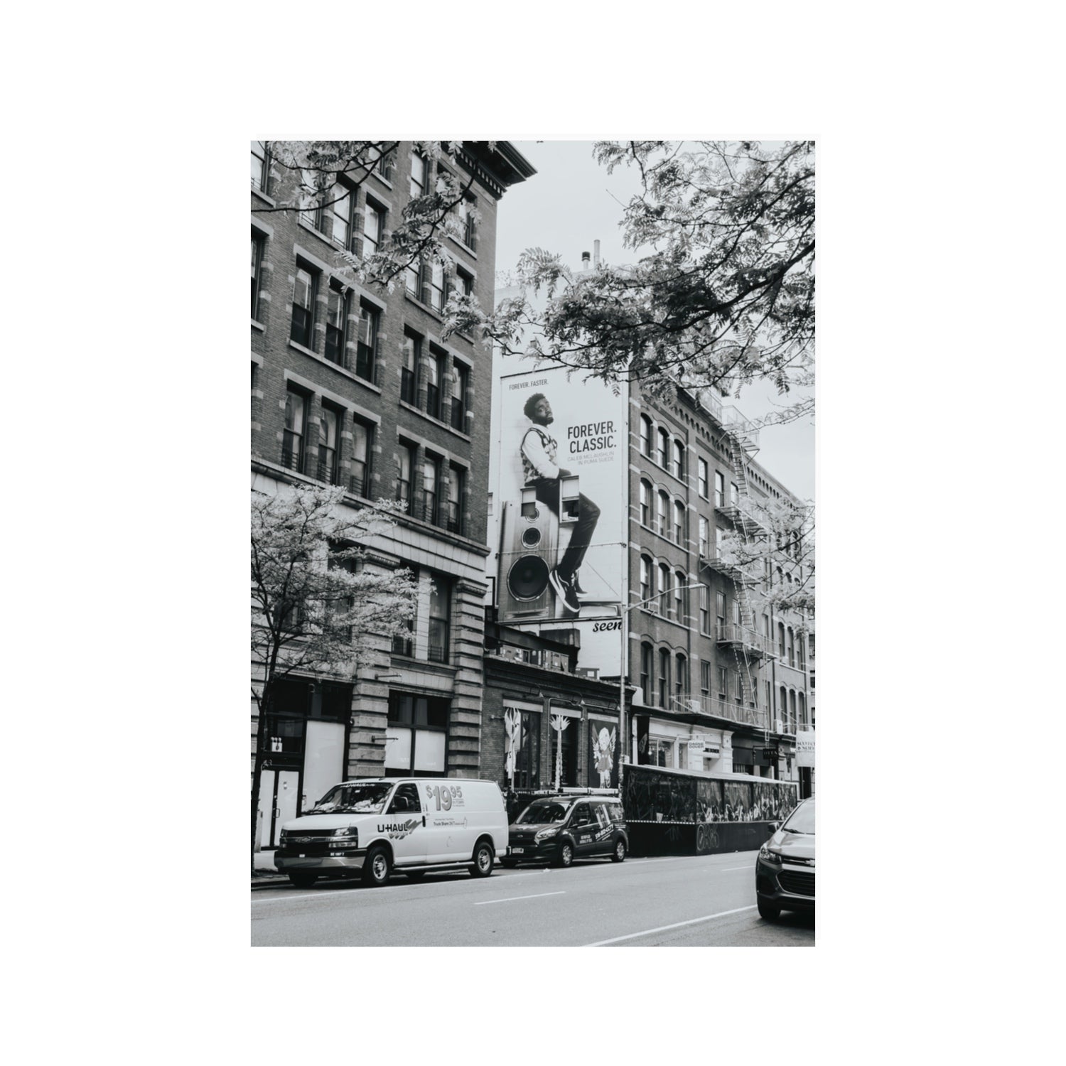 Forever Classic New York NYC Black & White wall art 100 x 70 cm unframed fine art print
