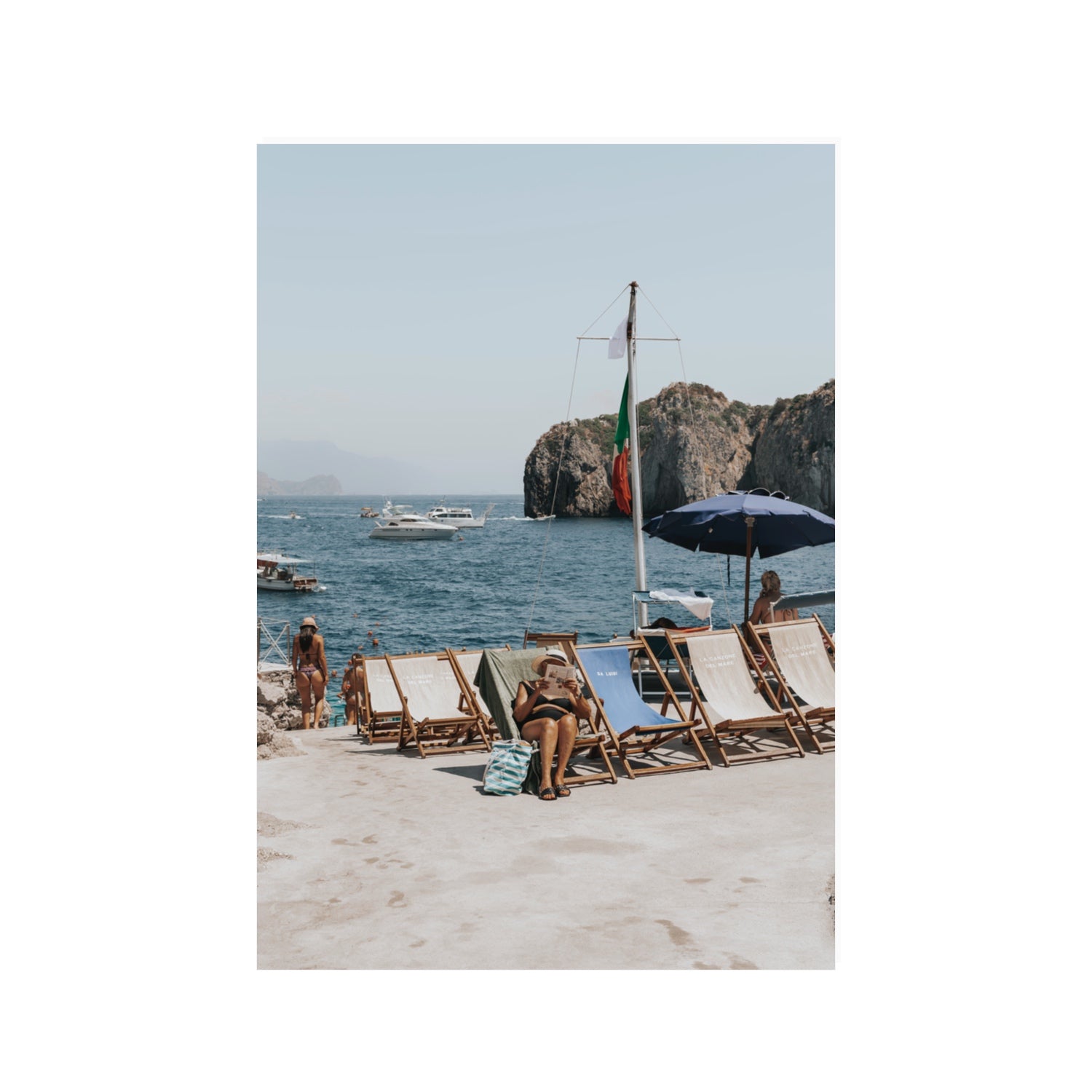 Vintage Sun Goddess fine art print, Capri, Italy, 100 x 70 cm, Unframed, Fine Art Print