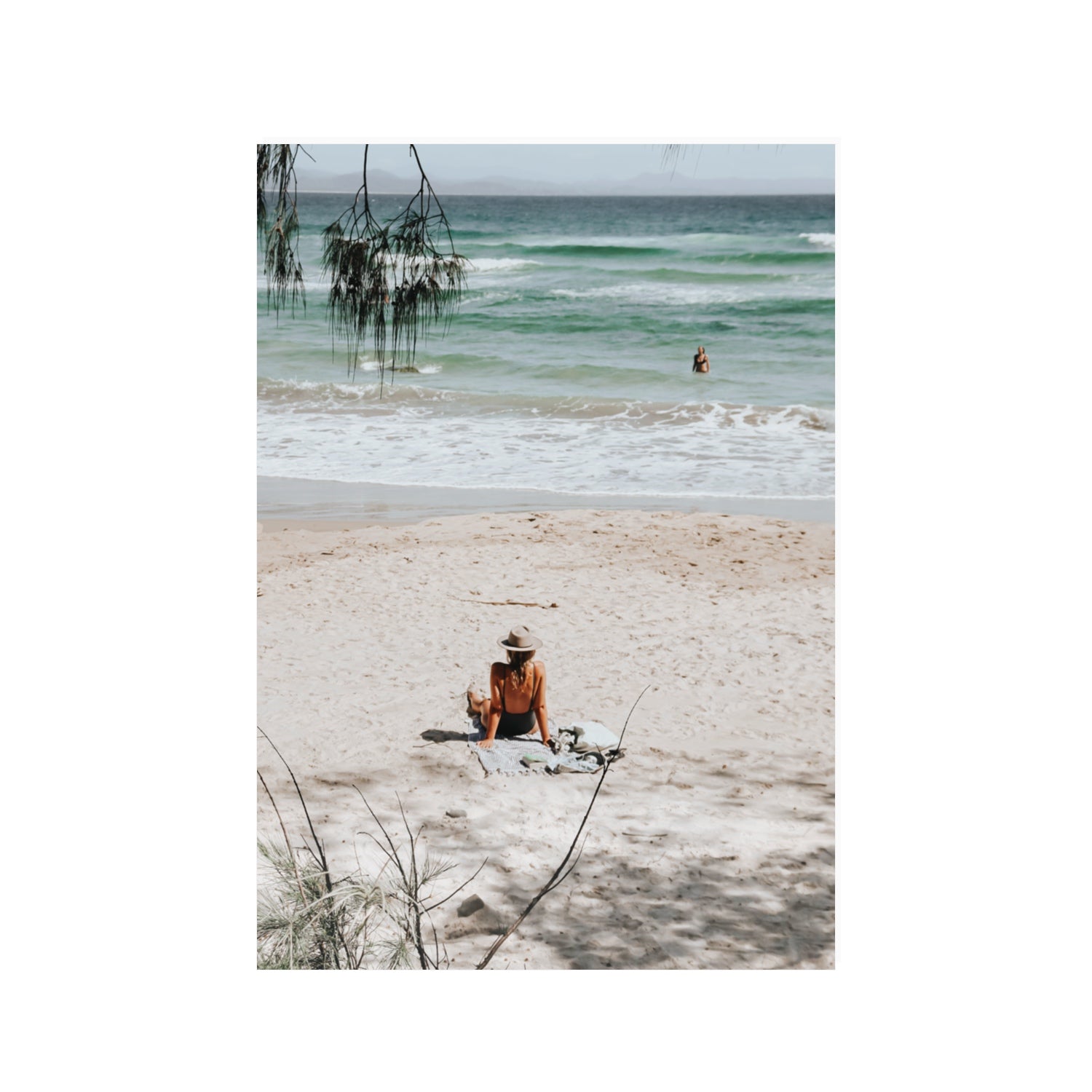 Take It Easy Byron Bay beach coastal decor wall art 100 x 70 cm unframed fine art print