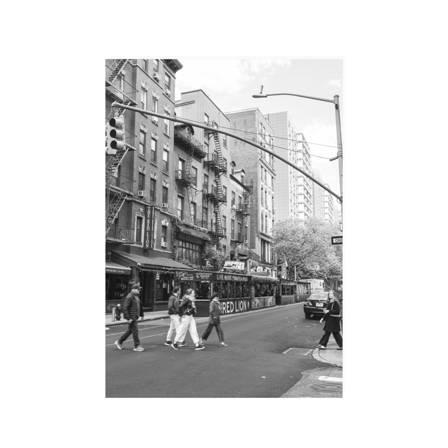 Spectral Streets New York NYC Black & White wall art 100 x 70 cm unframed fine art print