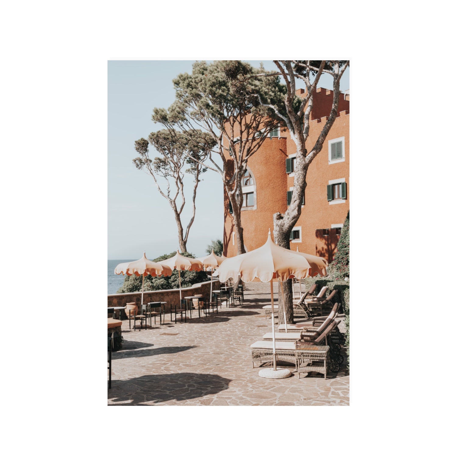 Mezzatorre Ischia Italian Mediterranean decor wall art 100 x 70 cm unframed fine art print
