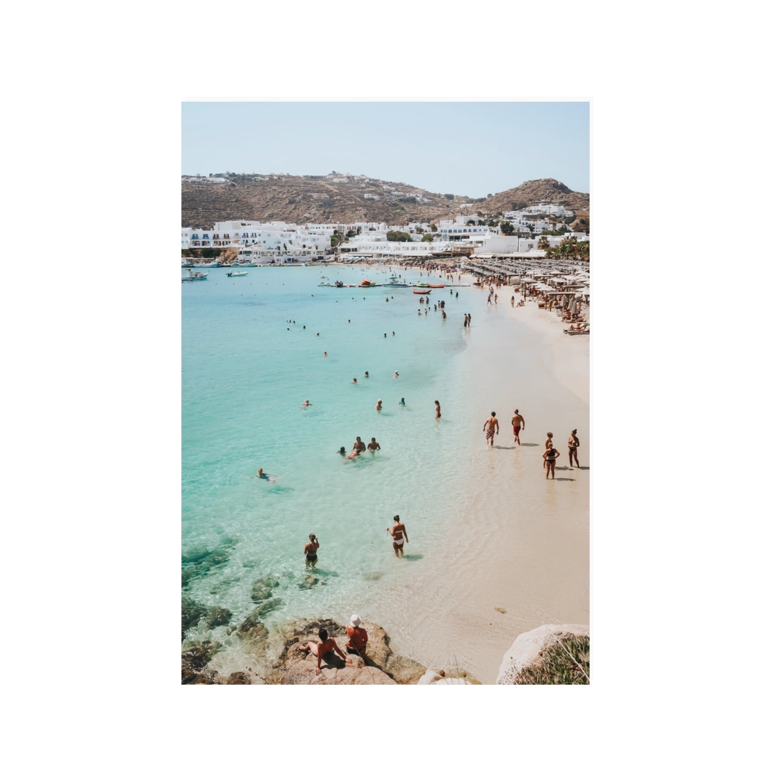 Breathe In The Salty Air Mykonos Greek island wall art 100 x 70 cm unframed fine art print
