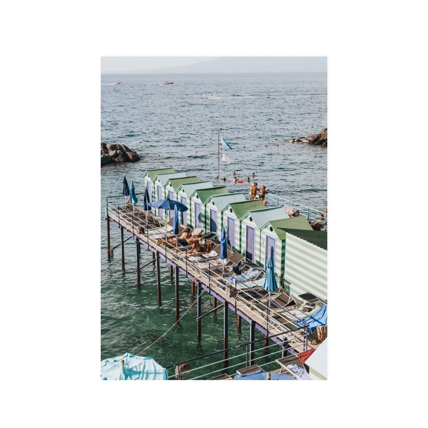 Cabine da Spiaggia fine art print, Sorrento, Italy, 100 x 70 cm, Unframed, Fine Art Print