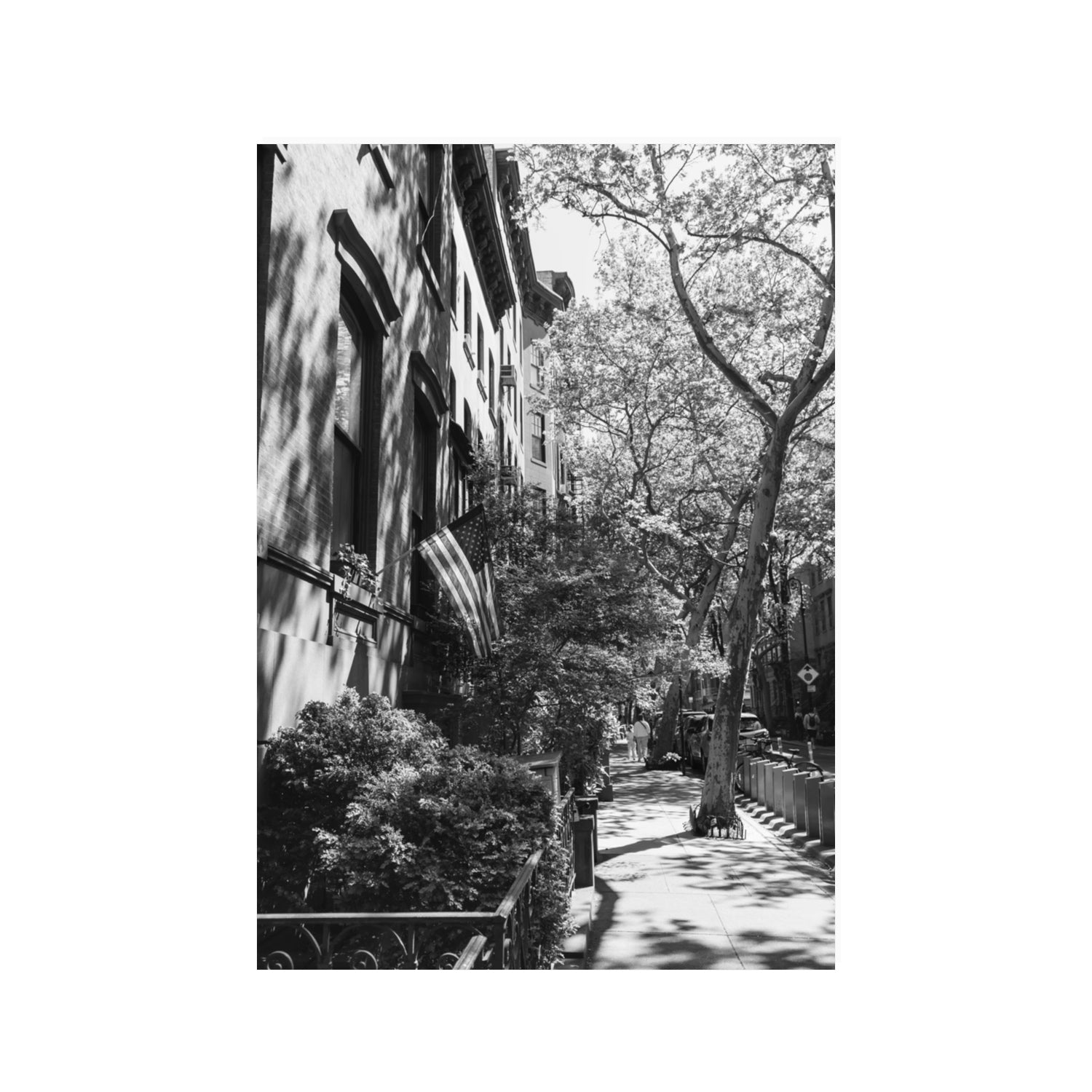 Urban Patriotism New York NYC Black & White wall art 100 x 70 cm unframed fine art print